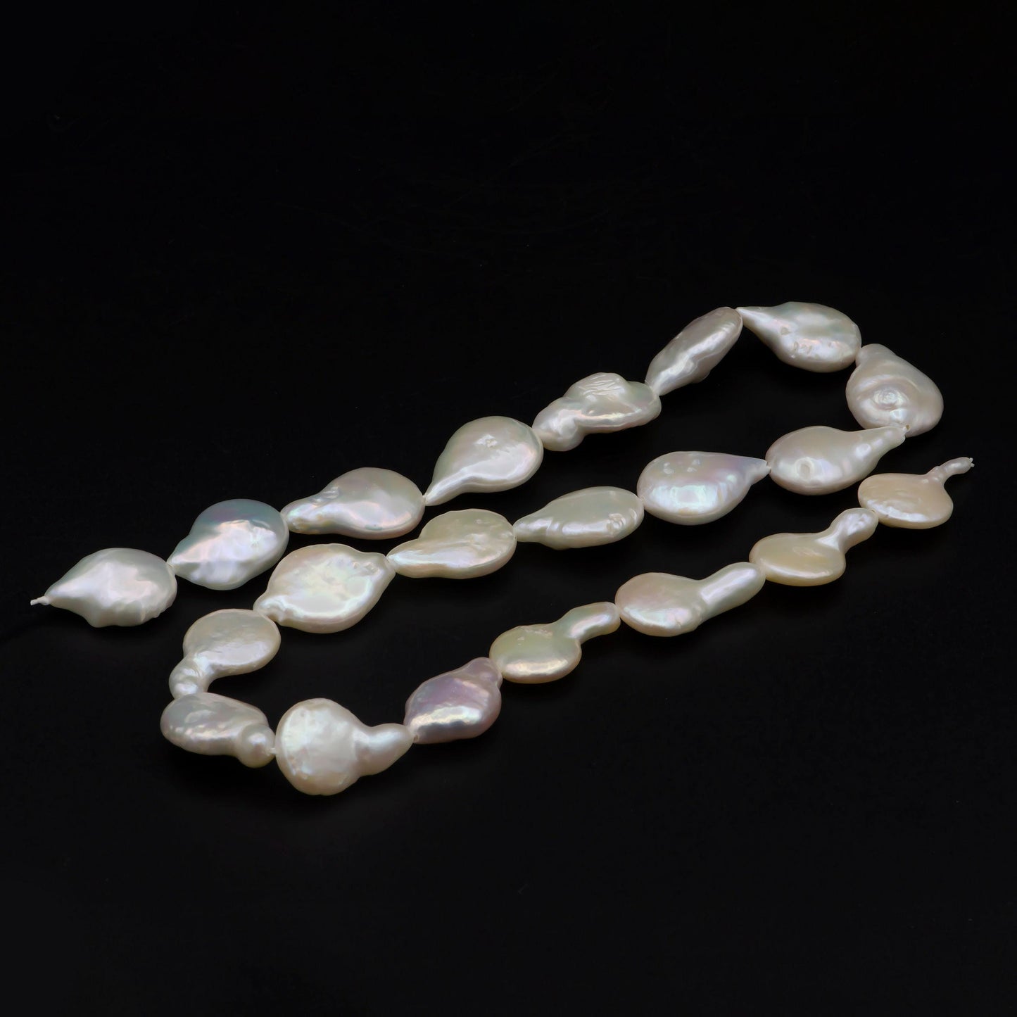 9.5-13.2mm genuine natural freshwater baroque pearl beads, big size irregular keishi pearl beads, bridesmaid wedding pearls necklace wa-582