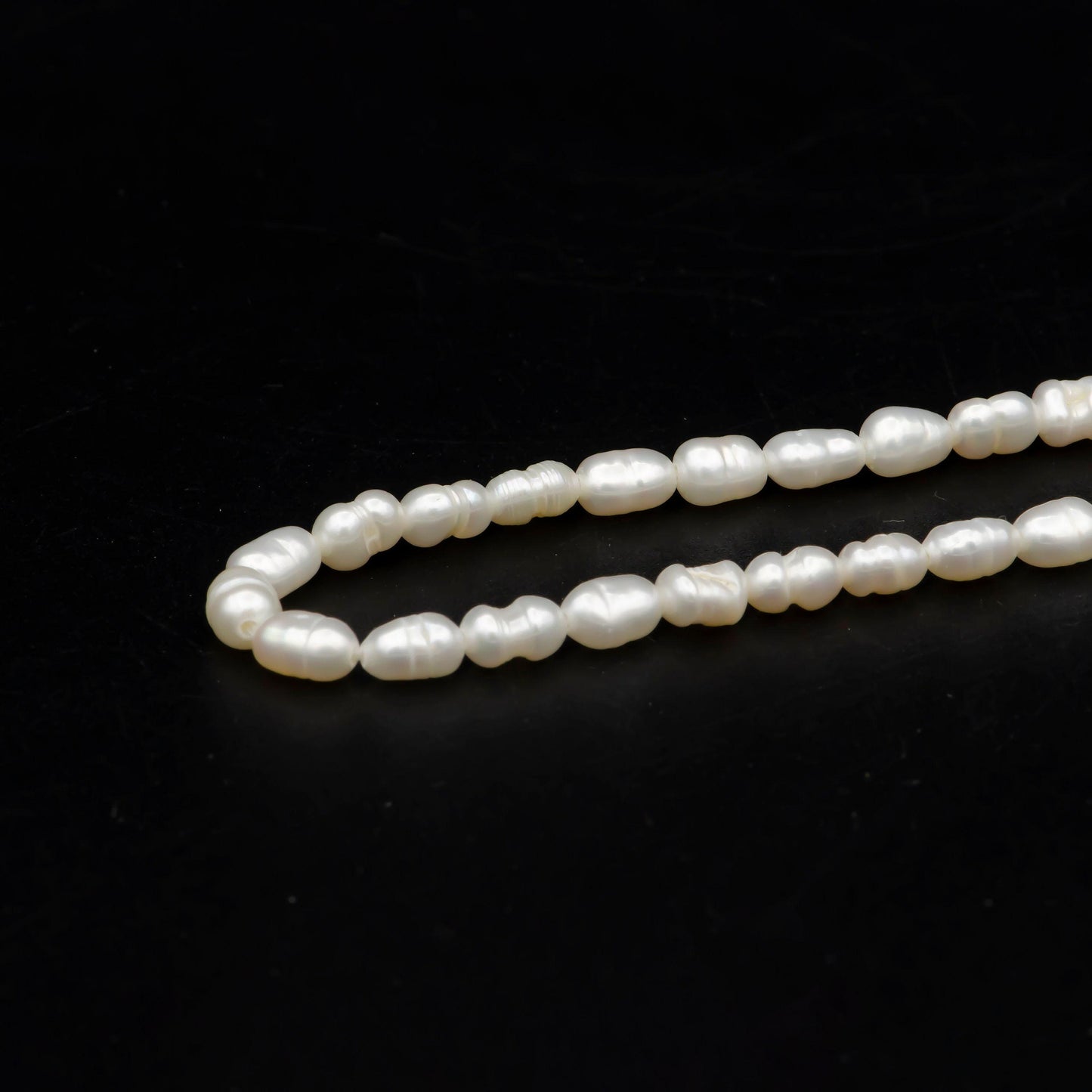 Genuine seeds rice pearl freshwater pearl loose pearls rice pearl by strand white 3 - 3.5mm full strand wholesale - wa-569