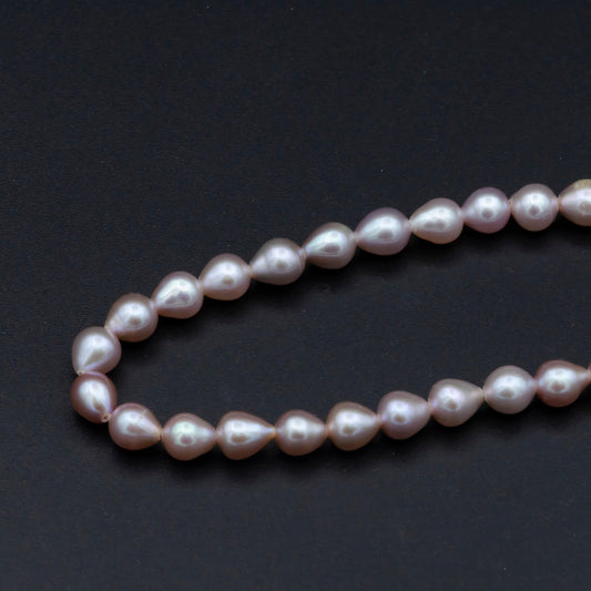Aaa 5.5mm pink champagne rice freshwater pearl teardrop pearl per strand wholesale bulk - wa-564