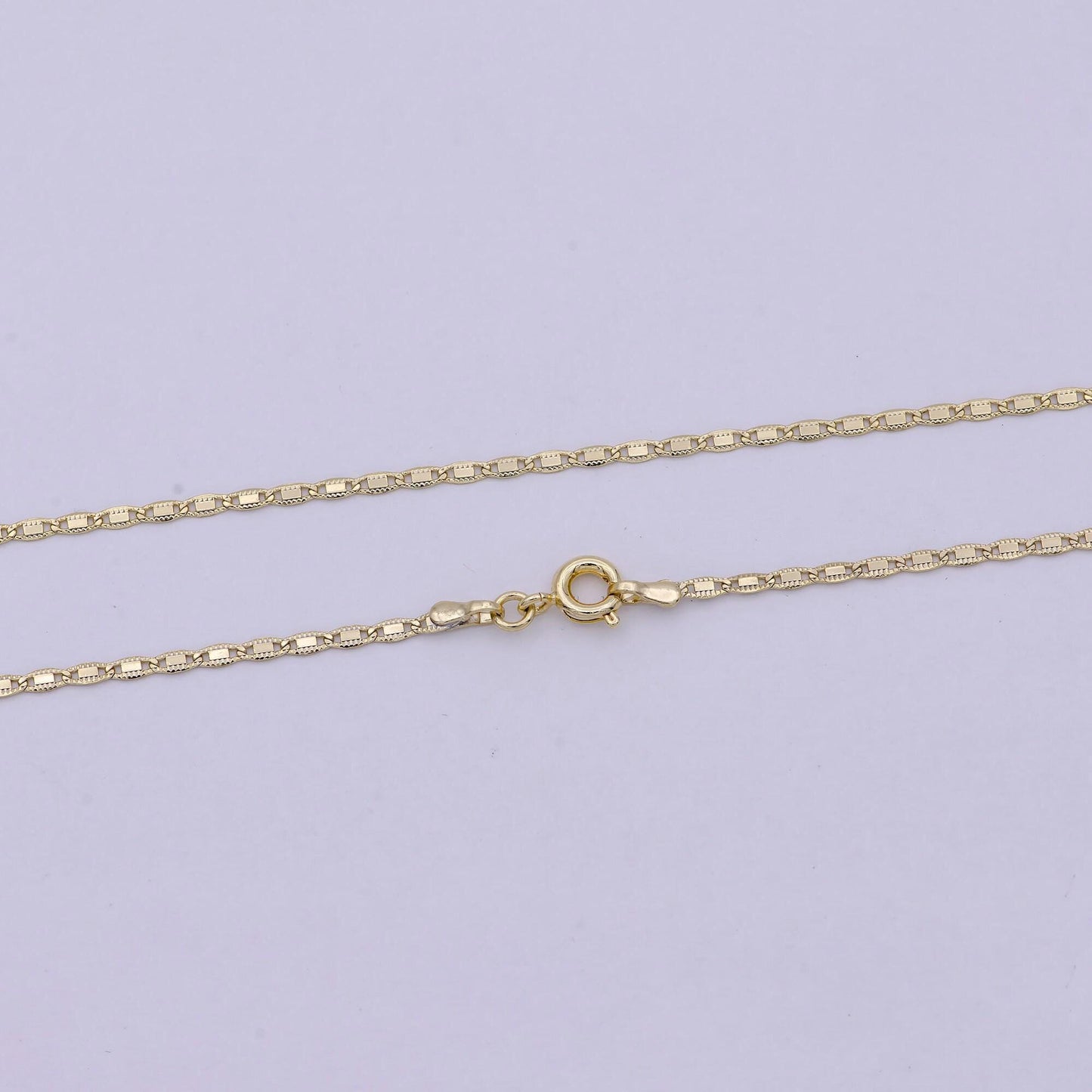 1.7 mm mariner anchor link chain necklace 14k gold filled necklace 17.8 inch long | wa-543