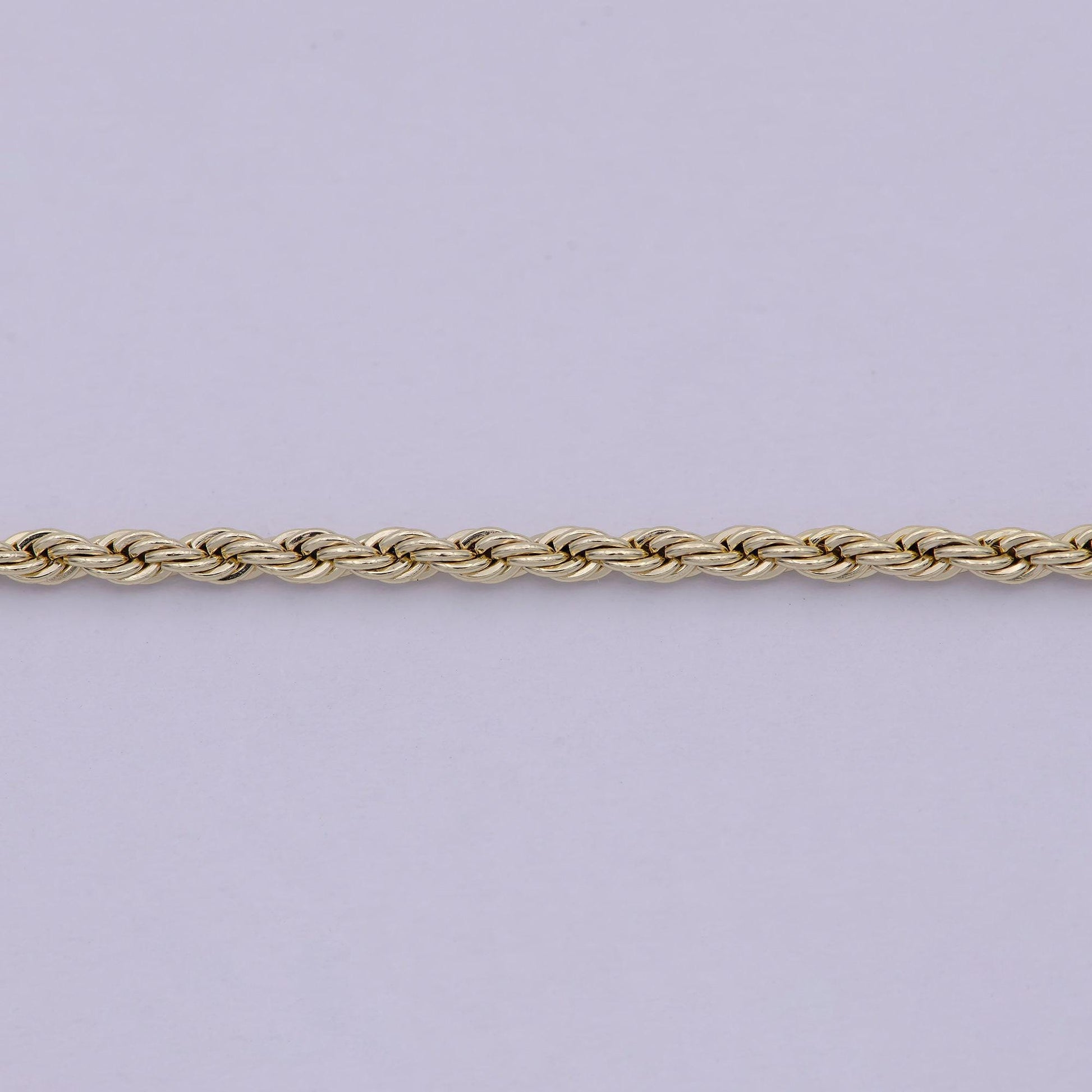 Twisted rope chain necklace - 14k gold filled necklace chain - 20 inches rope necklace w/ lobster clasps wa-526