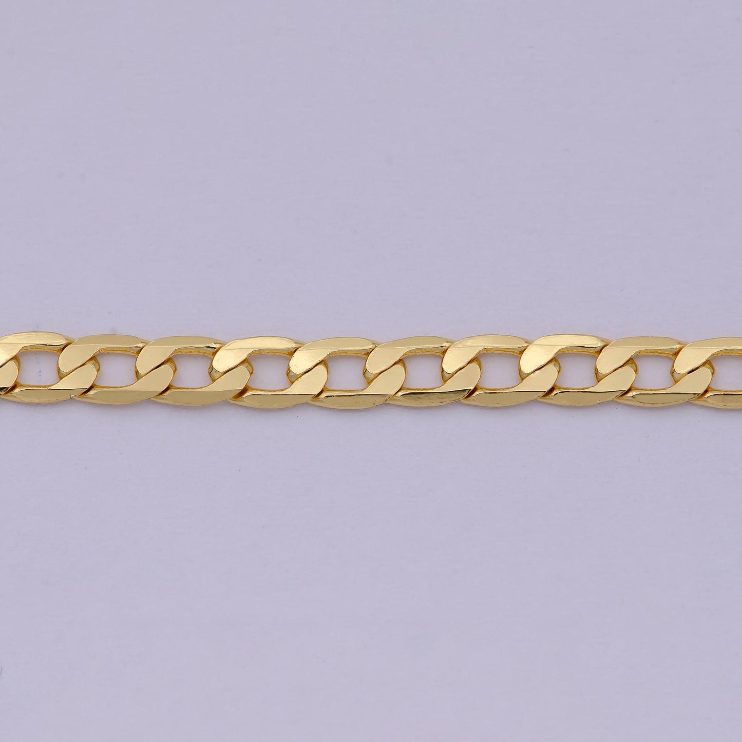 24k gold filled cuban link chain necklace 17.6 inch miami cuban, 3.2mm gold chain, curb link, men women chain necklaces wa-523