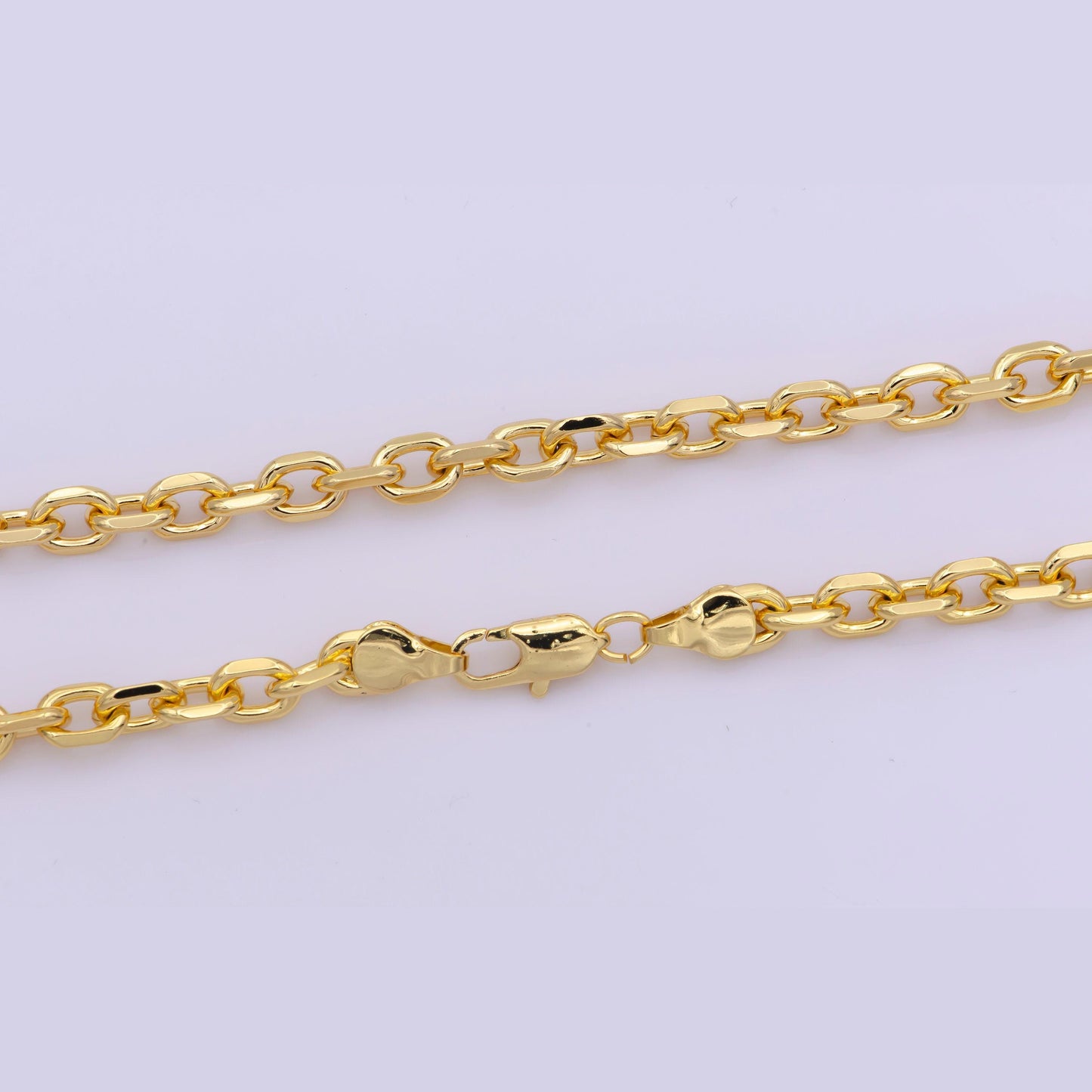1pc 17.8'' ready to use bold gold rolo necklace chain, layering thick rolo chain dainty necklace,for pendant charm necklace making,wa-295
