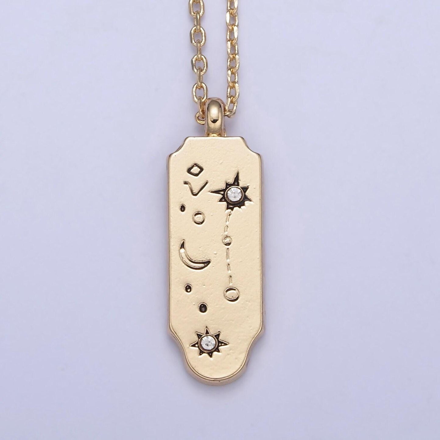 Gold zodiac constellation charms 18" necklace,zodiac symbol, horoscope charm,gold astrological sign minimalist jewelry, zodiac-038, wa491