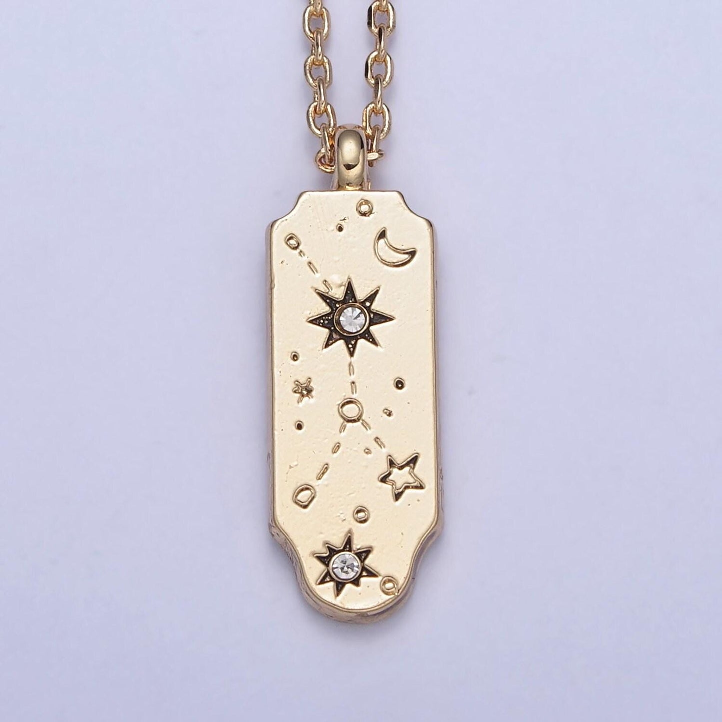 Gold zodiac constellation charms 18" necklace,zodiac symbol, horoscope charm,gold astrological sign minimalist jewelry, zodiac-038, wa491