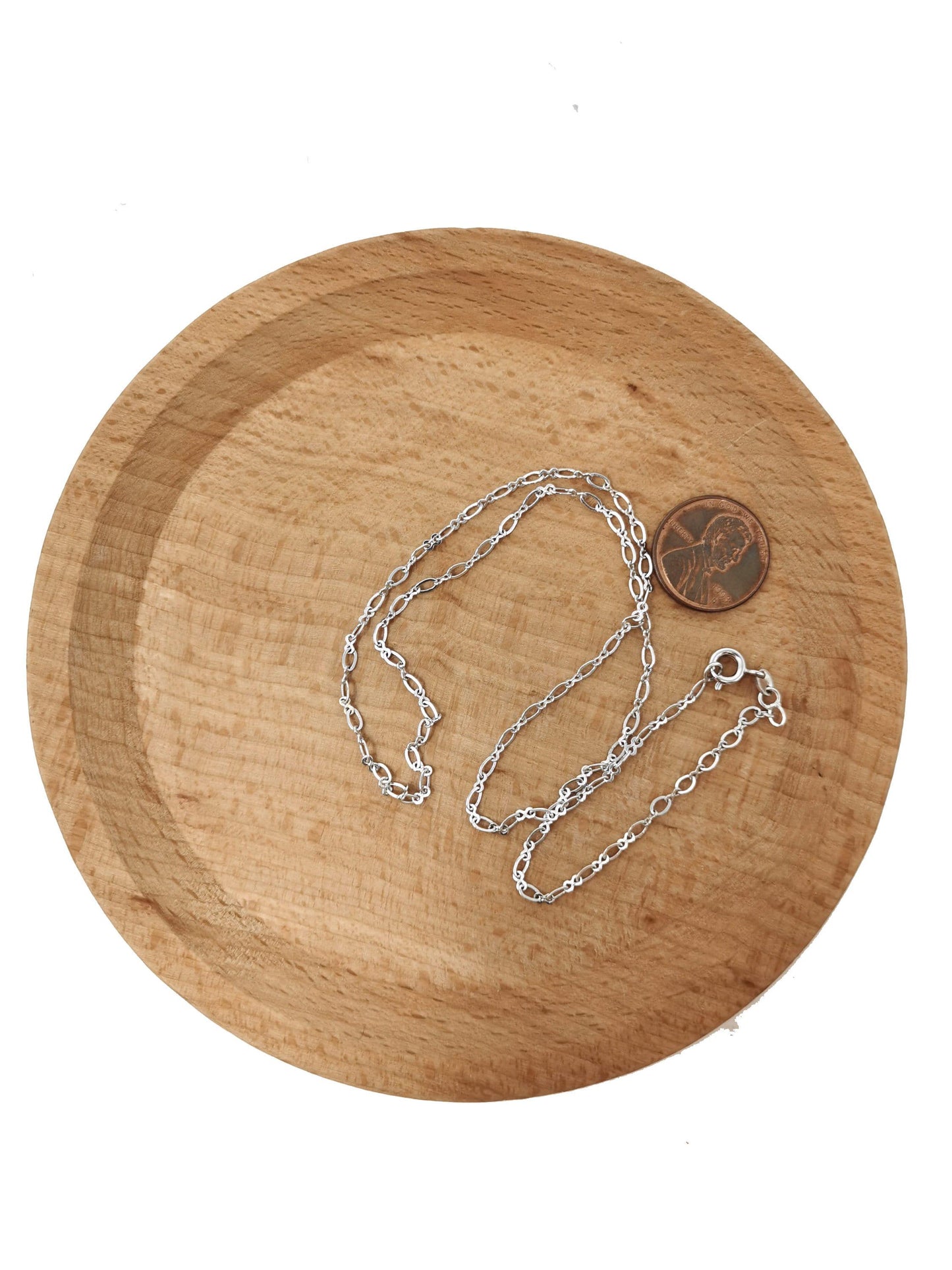 1pc 16" white gold figure 8 rolo chain,2.5 mm figure 8 chain with spring clasp, fancy chain necklace, great quality, jewelry supplies,wa 488