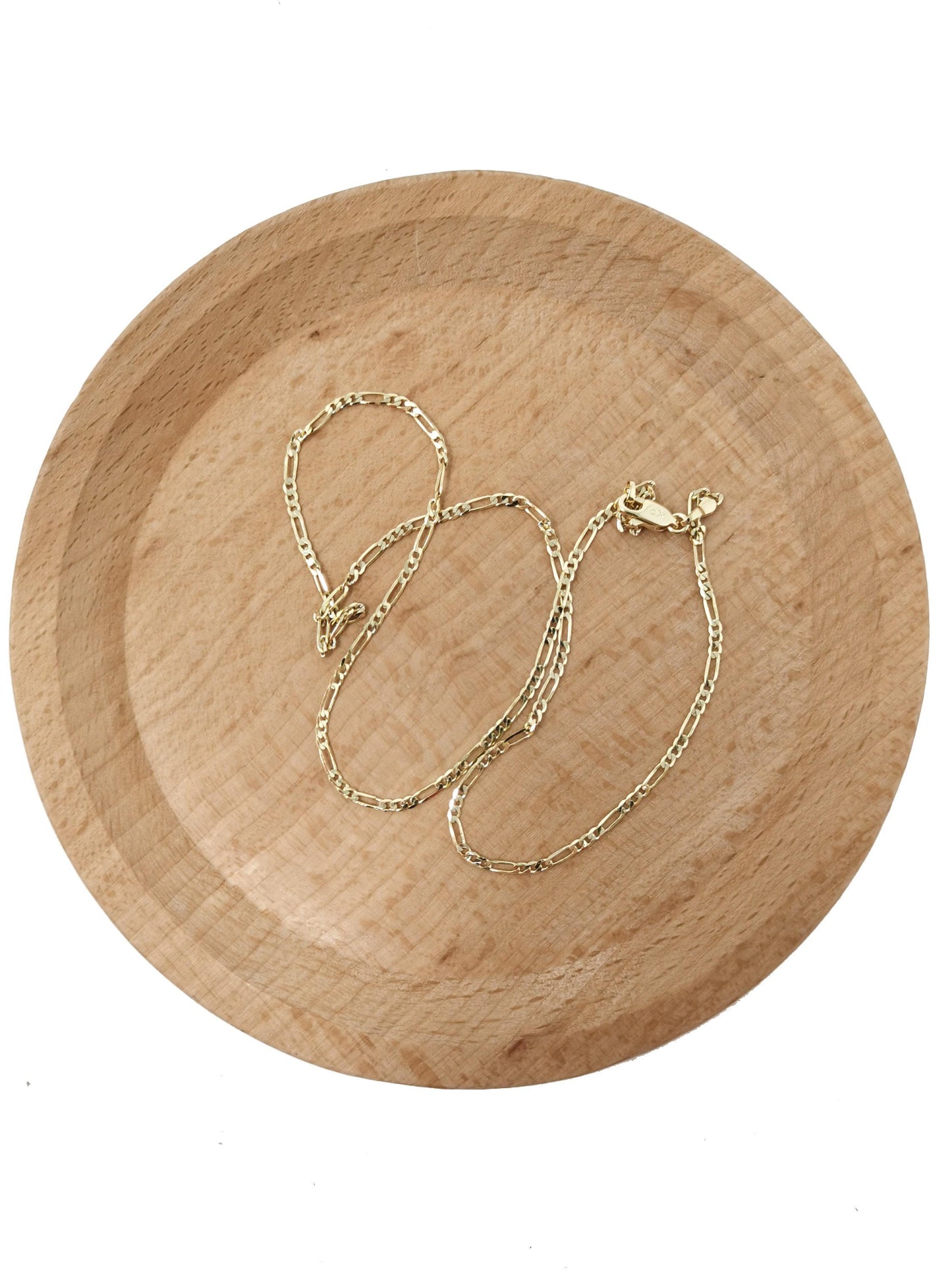 1pc 23.5'' ready to use gold dainty figaro necklace chain, thin layering figaro chain necklace, perfect for pendant charm necklace,wa-485