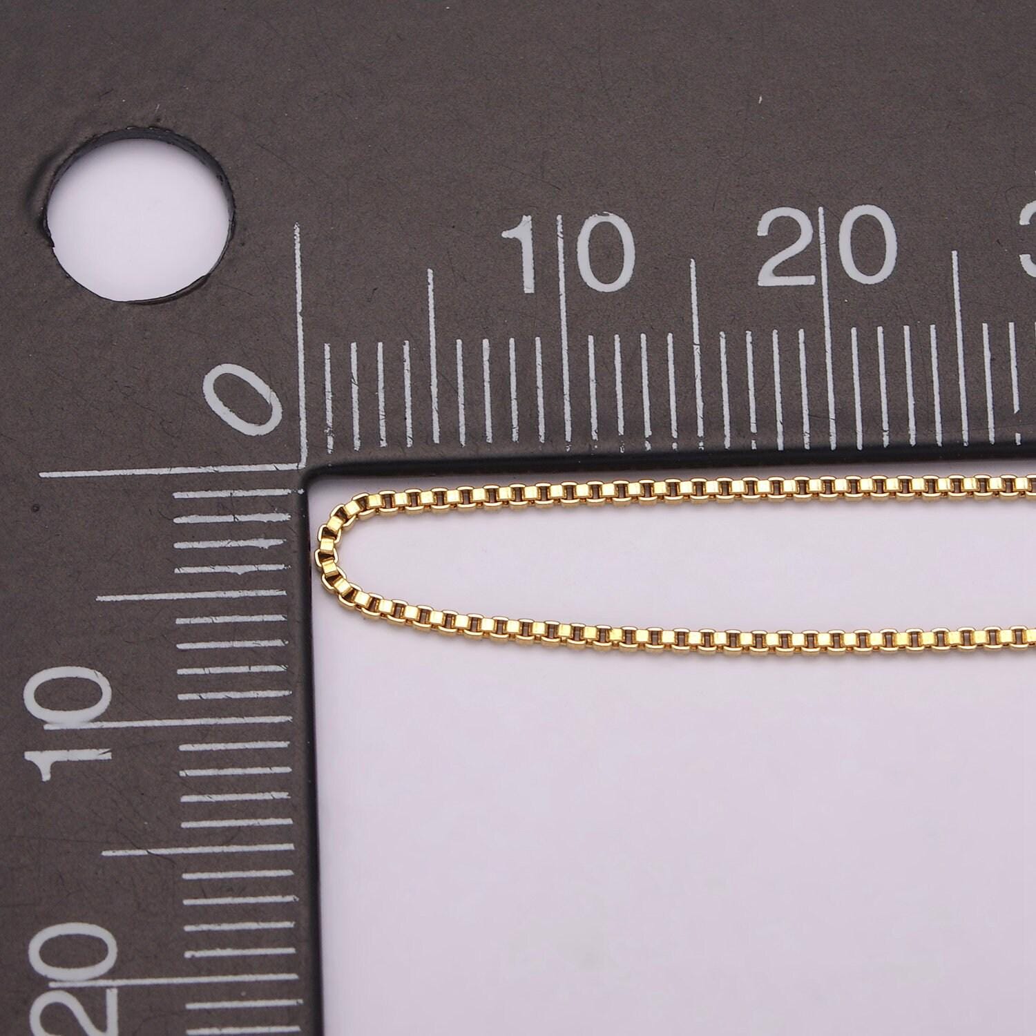 1pc 15.7"+2" ext. ready to use gold box necklace chain, layering box chain bold necklace, for pendant charm necklace making,wa-440/441