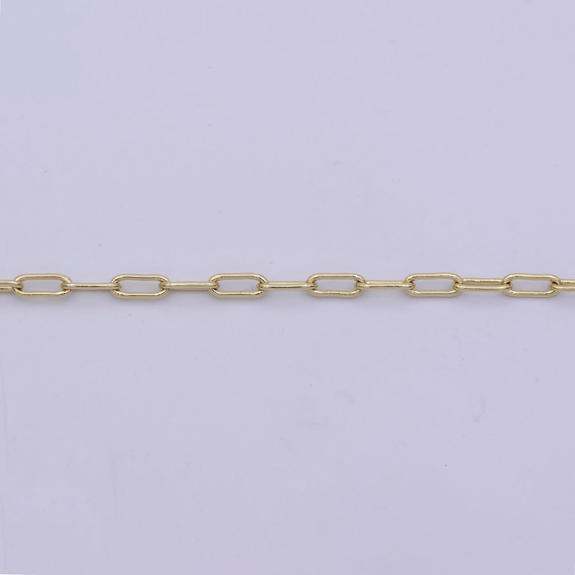 1pc 16'' ready to use gold thin rolo necklace chain, small paperclip chain dainty necklace, for pendant charm necklace, wa-424