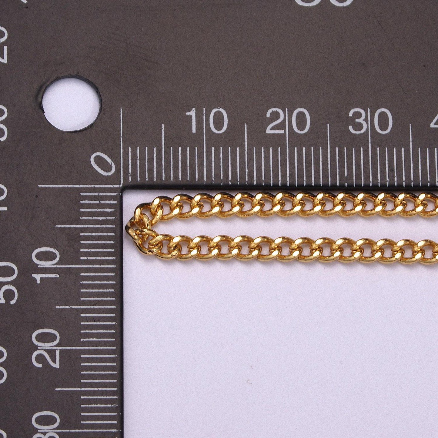 1pc 17.7" + 2" ext. 2,2mm ready to use gold cuban curb necklace chain,layering curb chain bold necklace, for pendant charm necklace, wa-404
