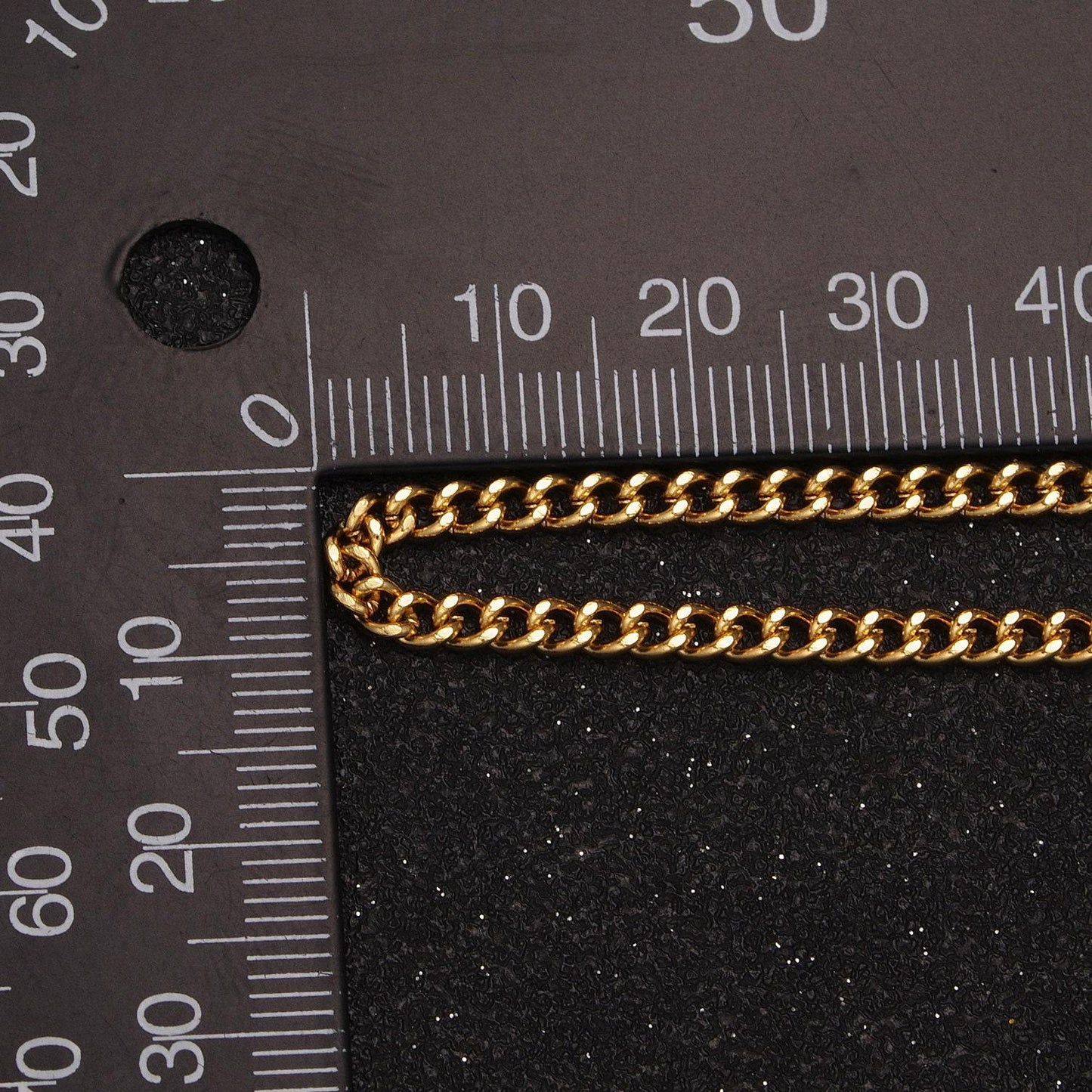 1pc 17.7" + 2" ext. 2,2mm ready to use gold cuban curb necklace chain,layering curb chain bold necklace, for pendant charm necklace, wa-404