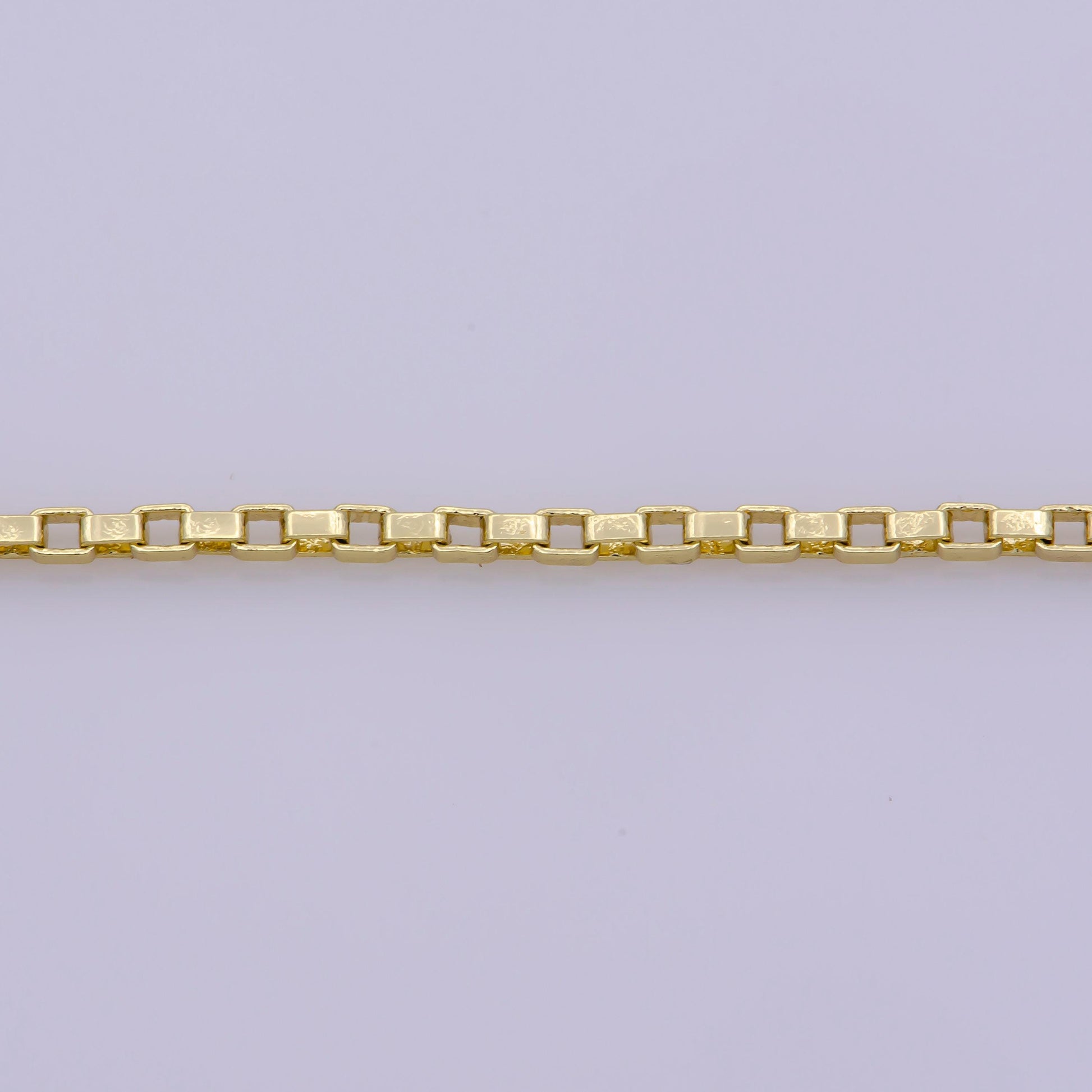 1pc 17.5'' ready to wear gold square box chain necklace, layering dainty box chain jewelry making with pendant charm supplies,wa-393