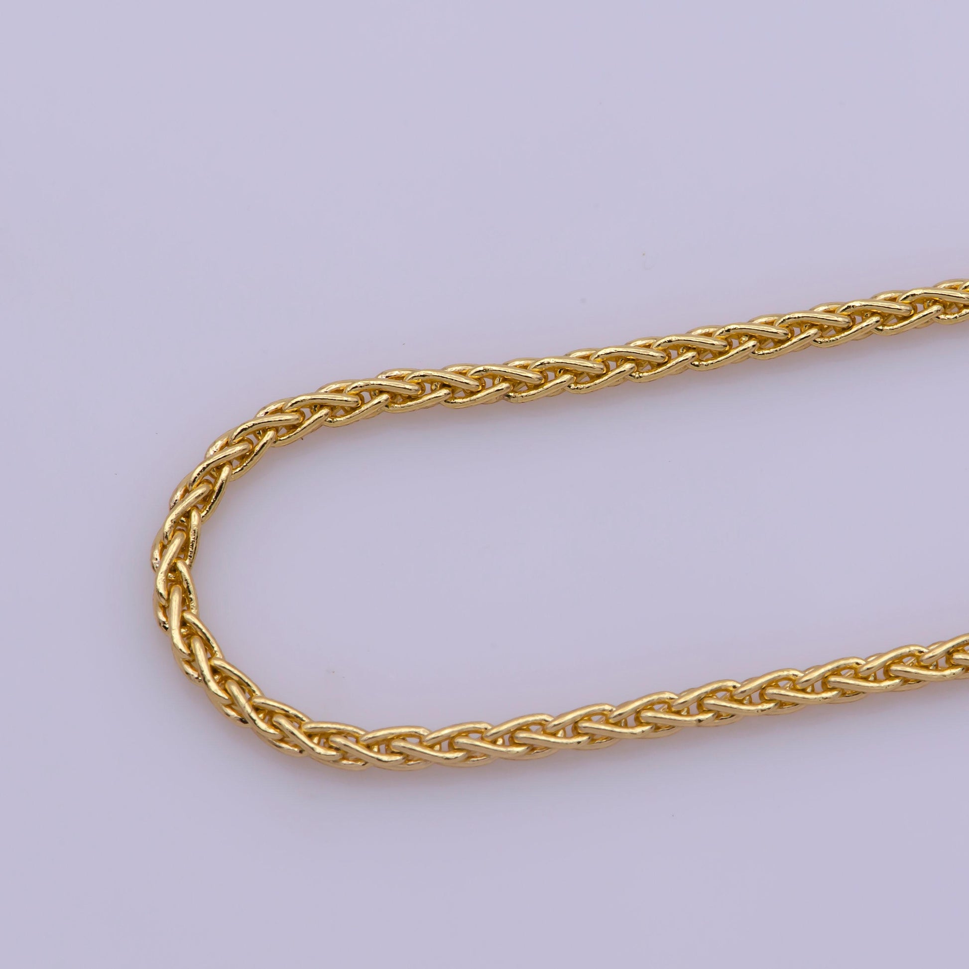 1pc 17.5'' ready to use gold intertwined necklace chain, twisted chain dainty necklace, unique for pendant charm necklace making, wa-379