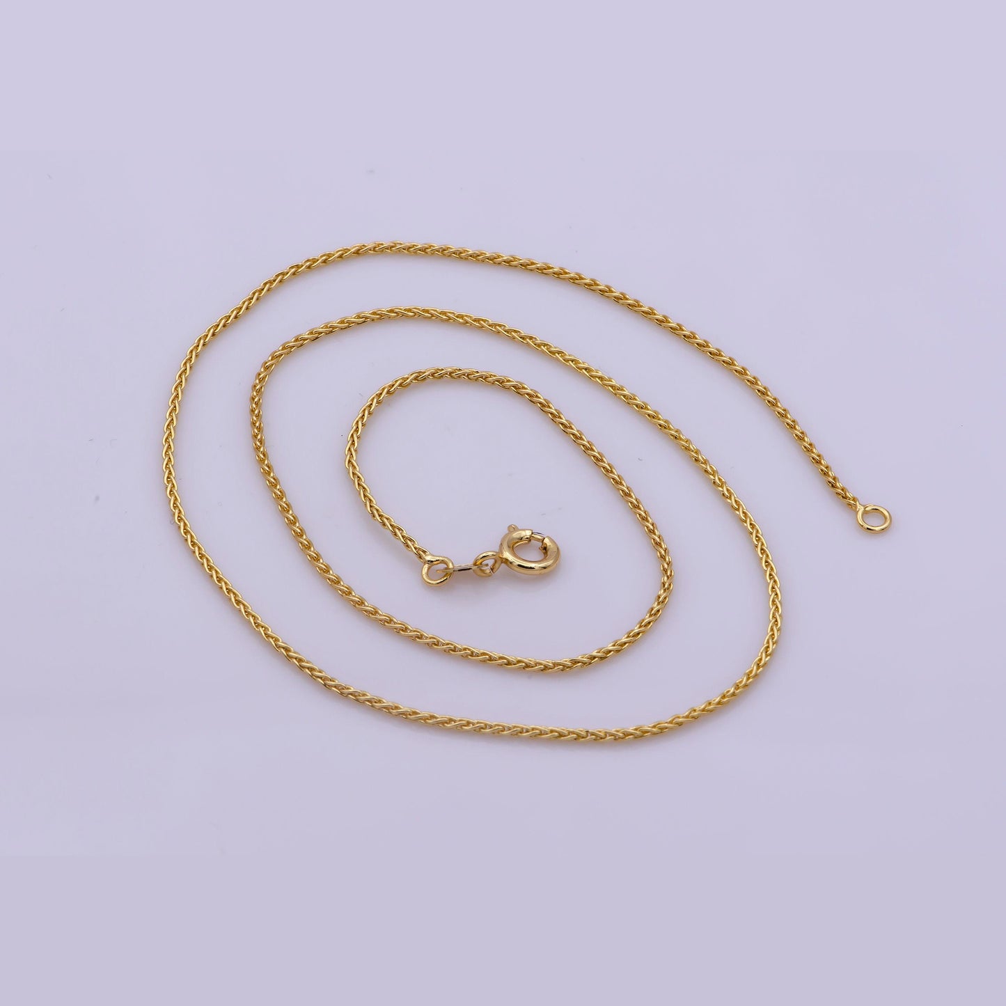 1pc 17.5'' ready to use gold intertwined necklace chain, twisted chain dainty necklace, unique for pendant charm necklace making, wa-379
