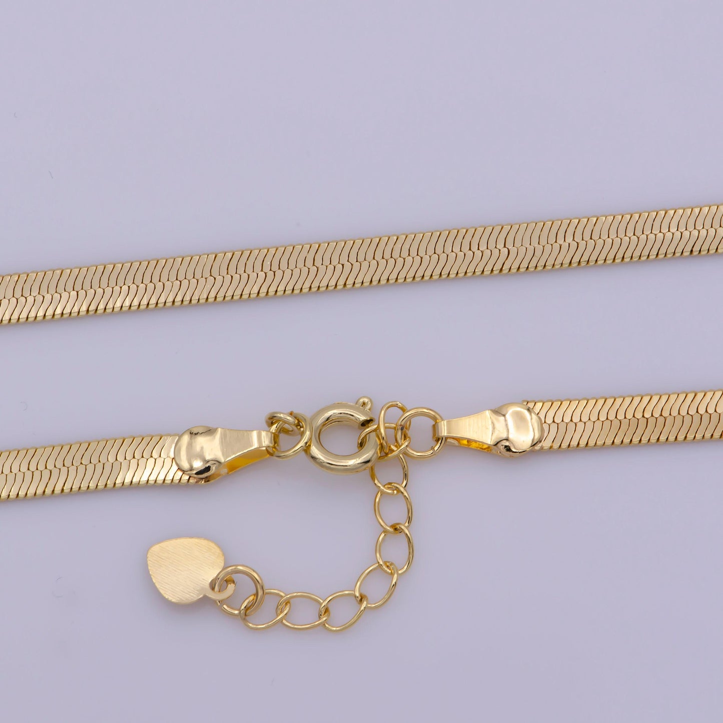 4mm gold herringbone necklace, delicate gold necklace dainty snake gold necklace, gift for her, everyday necklace christmas gift, wa-364