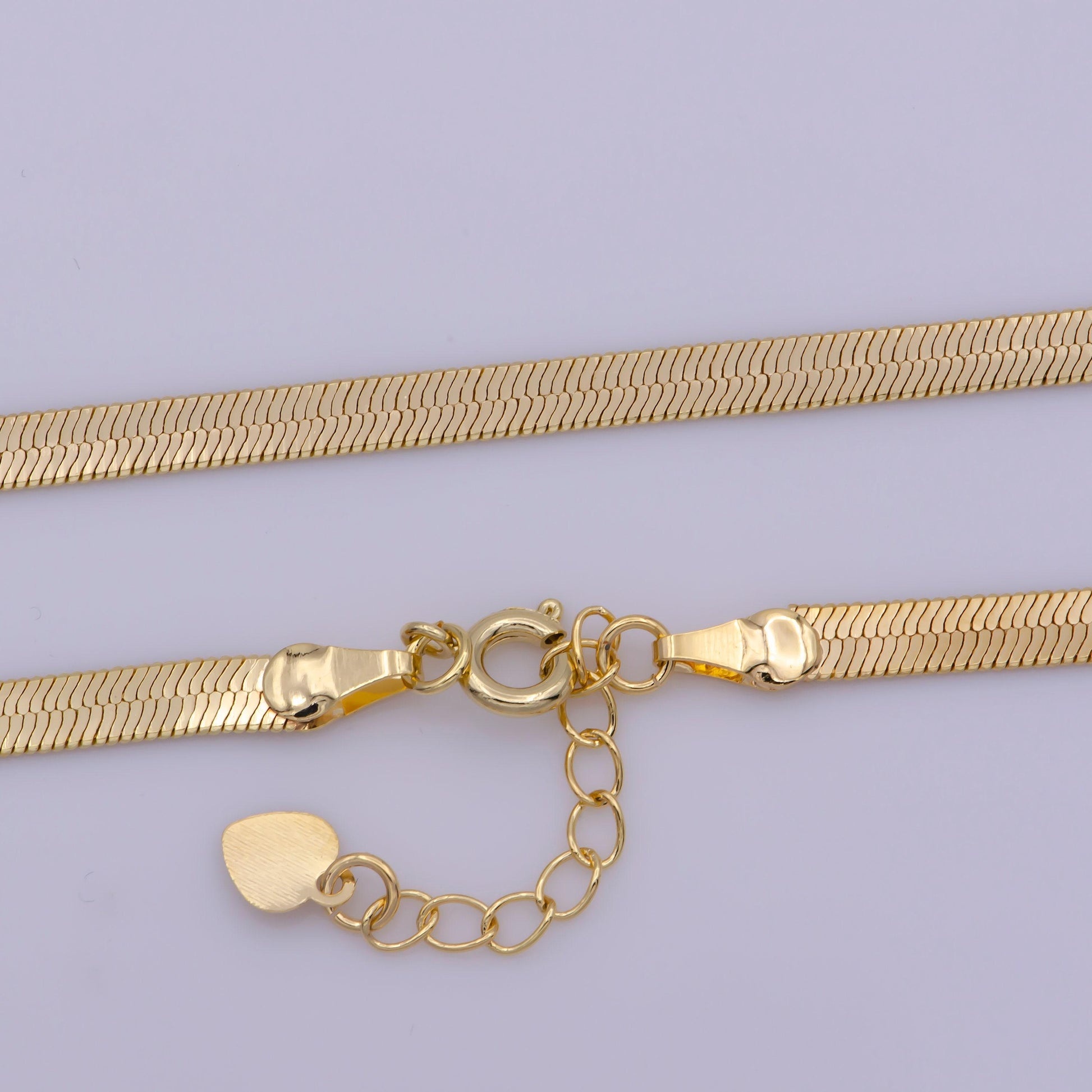 4mm gold herringbone necklace, delicate gold necklace dainty snake gold necklace, gift for her, everyday necklace christmas gift, wa-364