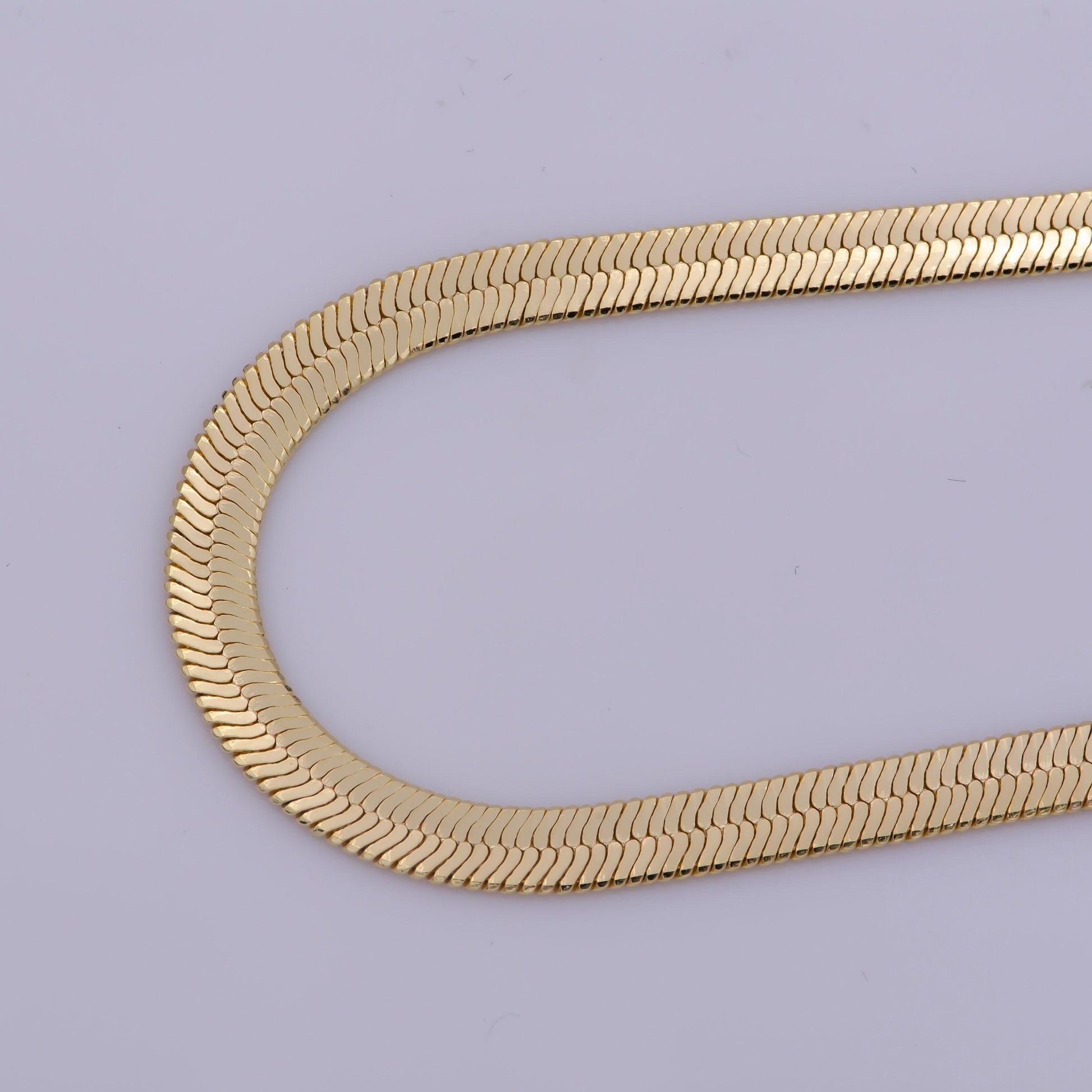 4mm gold herringbone necklace, delicate gold necklace dainty snake gold necklace, gift for her, everyday necklace christmas gift, wa-364