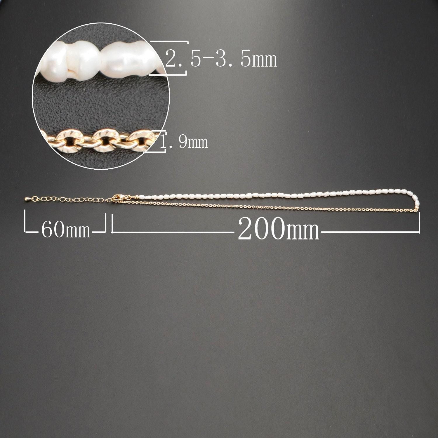 Pearl choker necklace, sunburst rolo link chain necklace, pearl necklace, 16" +2 " extender necklace mix metal beaded gold chain, wa-328