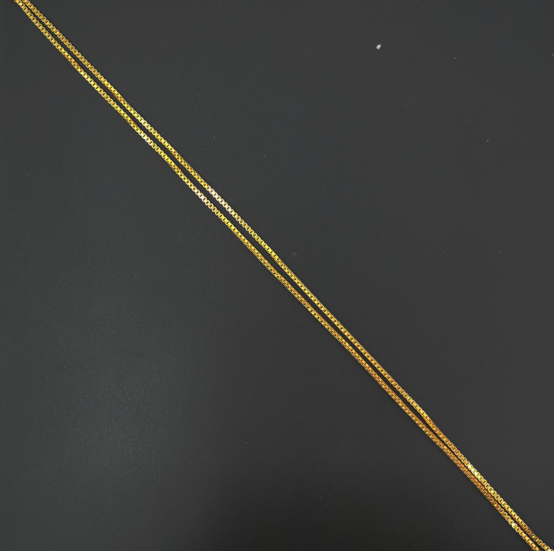 1pc 23.5'' ready to wear gold square box chain necklace, layering dainty box chain for jewelry making with pendant charm | wa-271