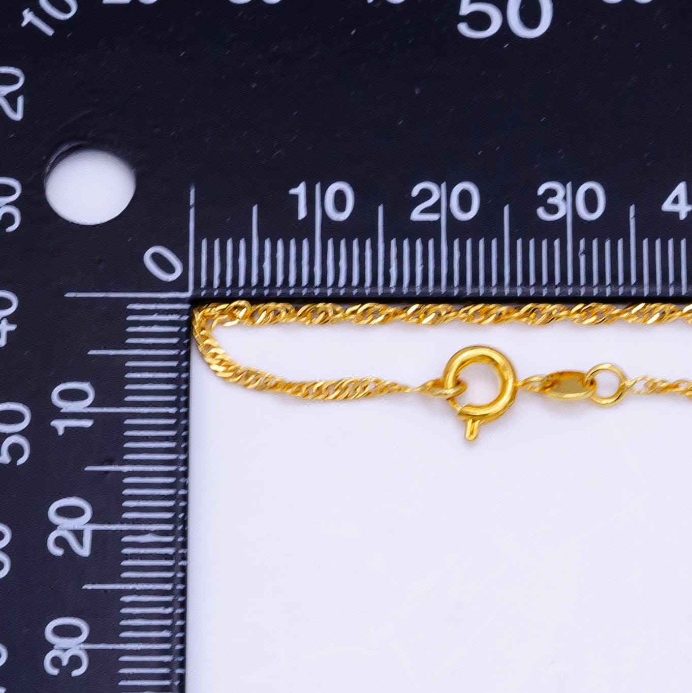 24k gold filled 18 inch ready to use intertwined necklace chain singapore twisted dainty necklace unique charm necklace making wa2514