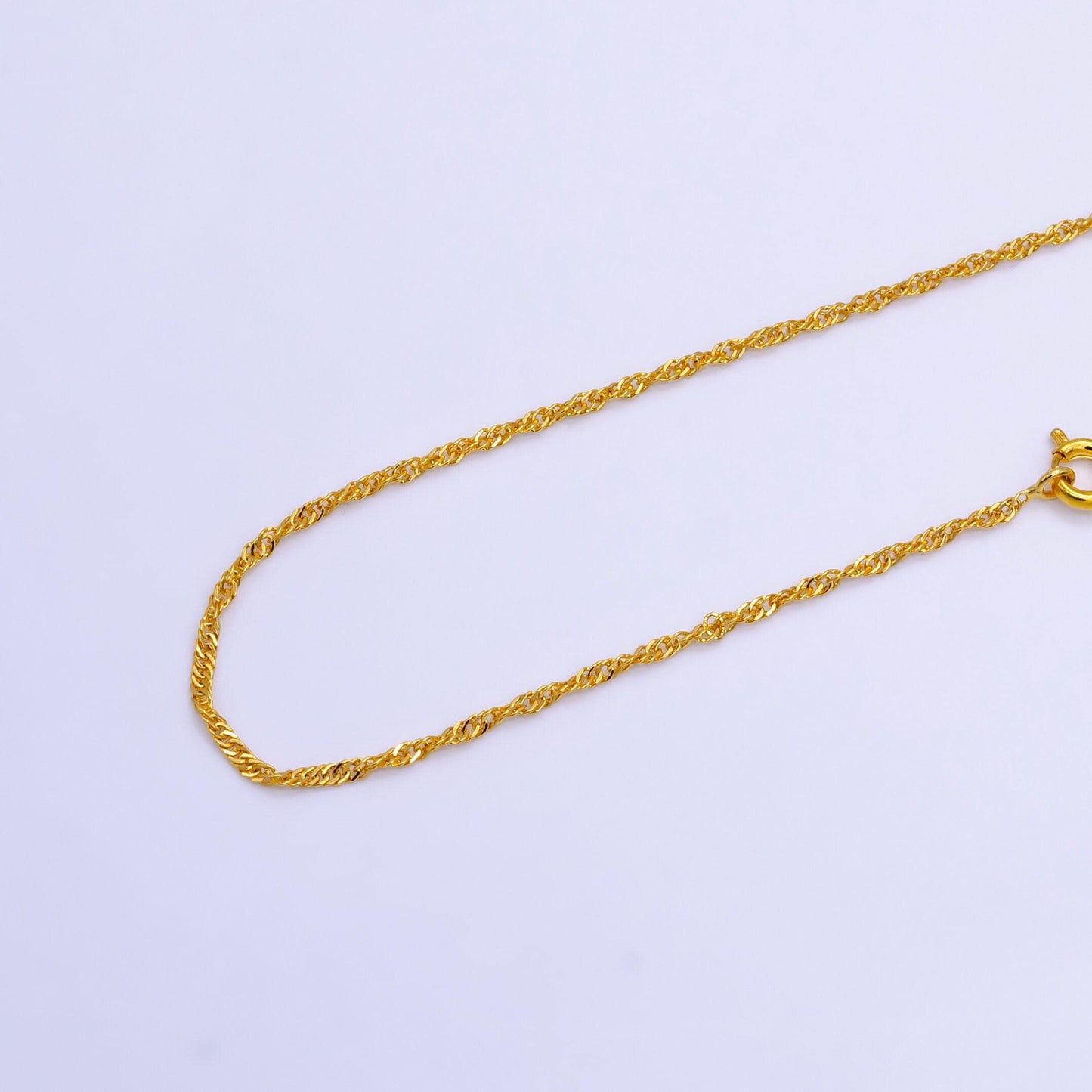 24k gold filled 18 inch ready to use intertwined necklace chain singapore twisted dainty necklace unique charm necklace making wa2514