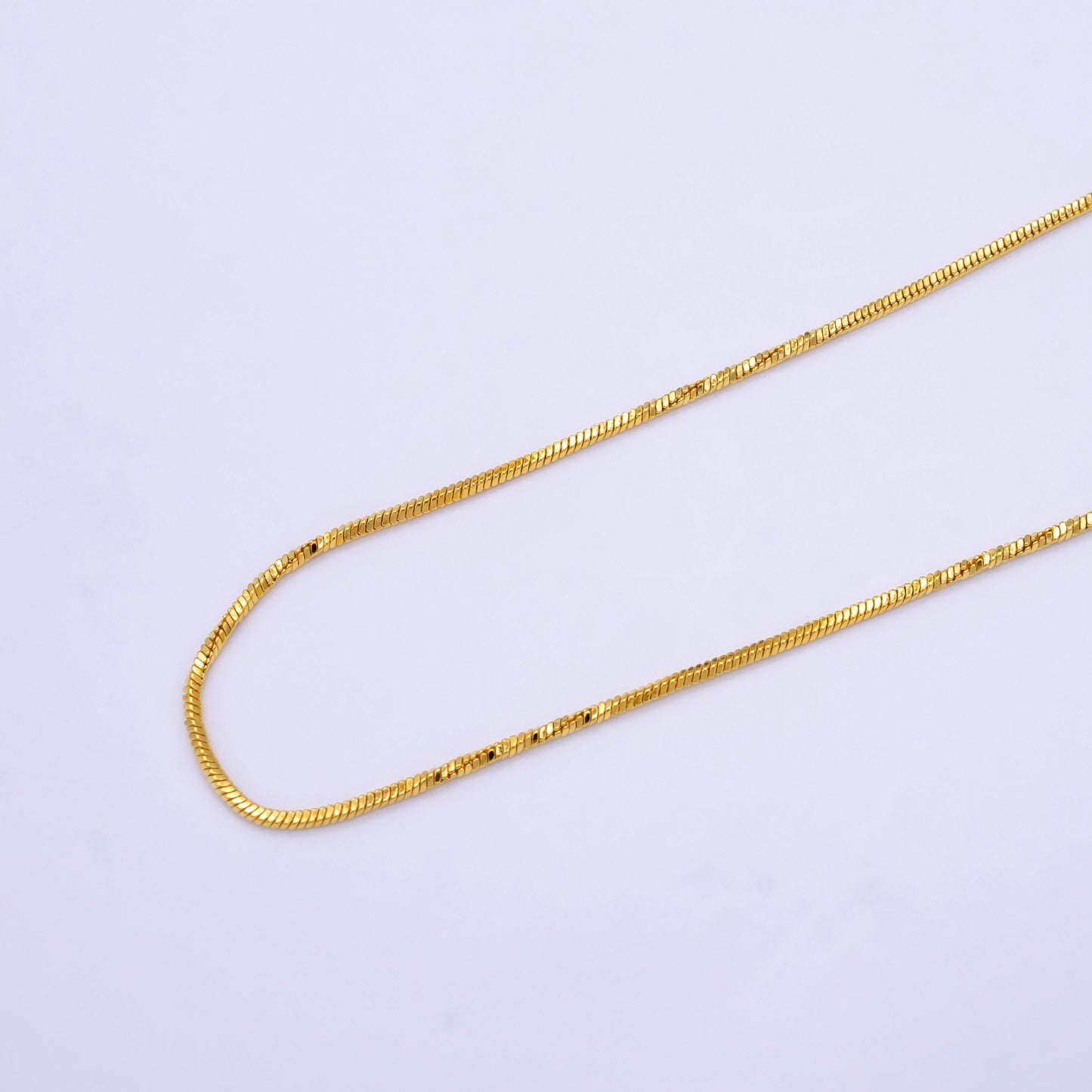 1.2mm gold snake chain necklace, 24k gold filled 18" snake link ready to wear necklace | wa-2500