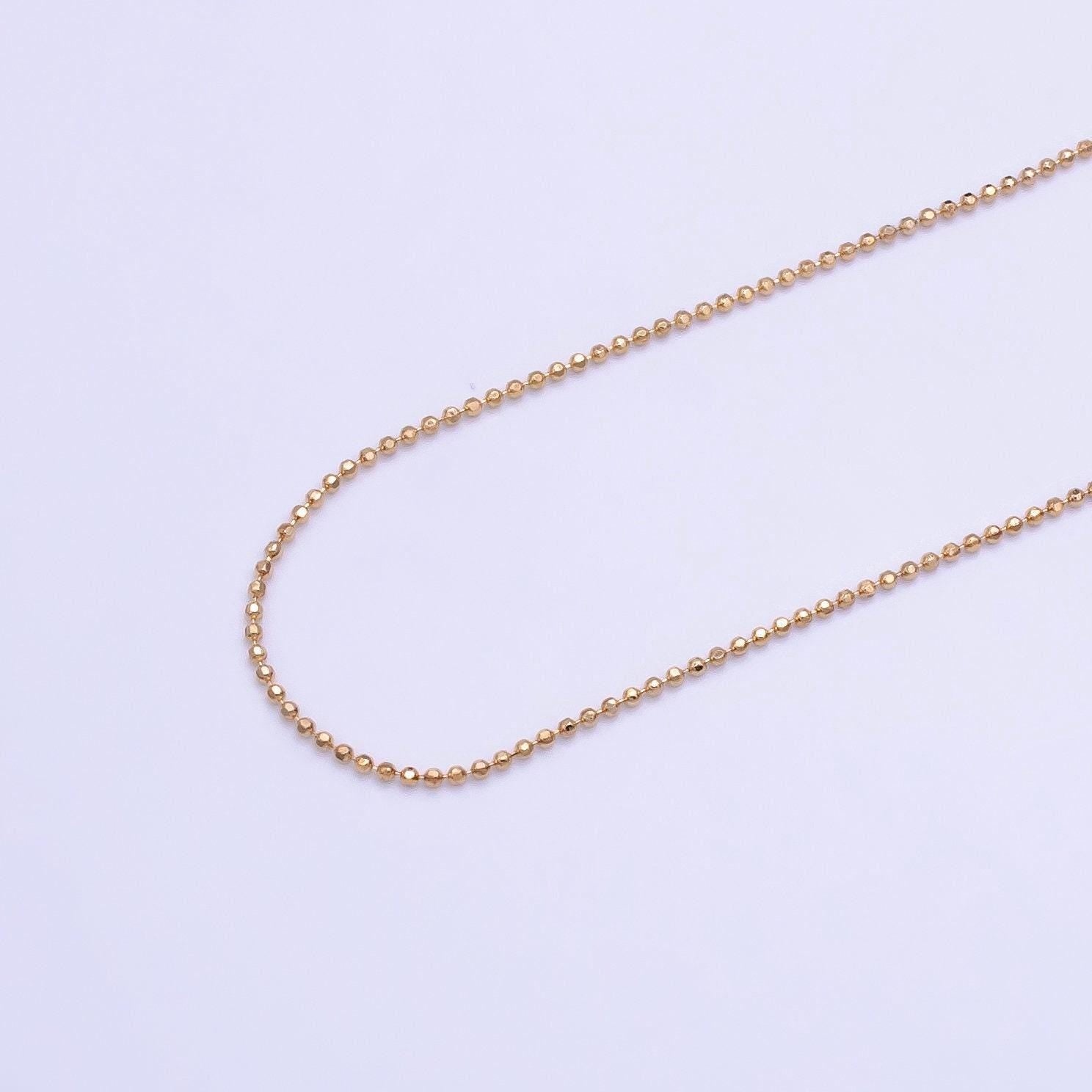 1pc 19.8'' ready to use gold bead necklace chain, layering beaded chain, dainty beaded necklace, for chain necklace wa2498