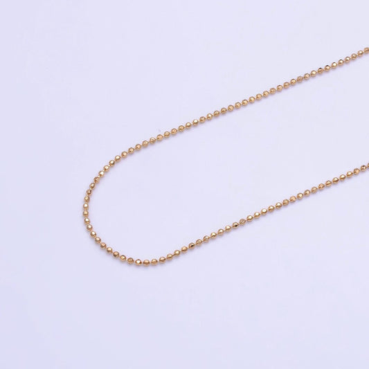1pc 19.8'' ready to use gold bead necklace chain, layering beaded chain, dainty beaded necklace, for chain necklace wa2498