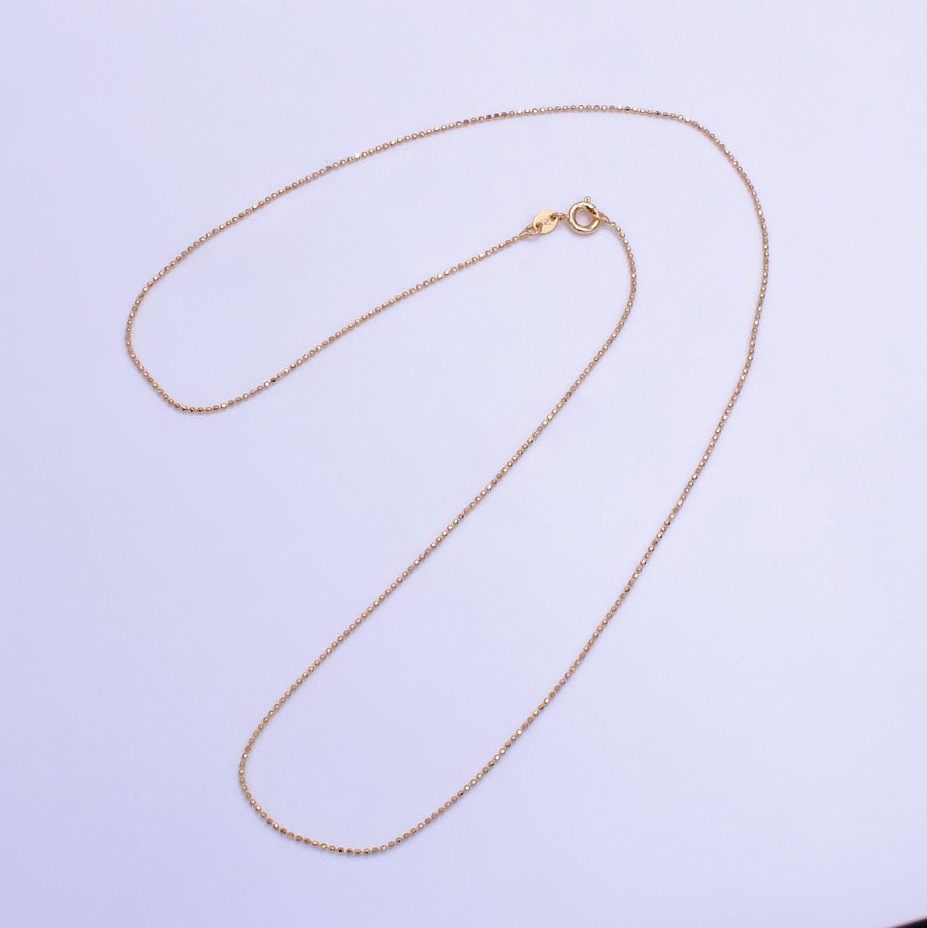 1pc 19.8'' ready to use gold bead necklace chain, layering beaded chain, dainty beaded necklace, for chain necklace wa2498