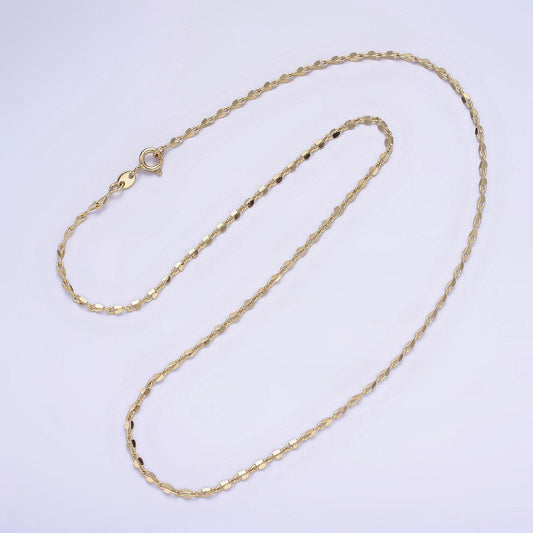 14k gold filled dapped cable chain necklace 18 inch long ready to wear necklace for layering jewelry inspired wa-2466