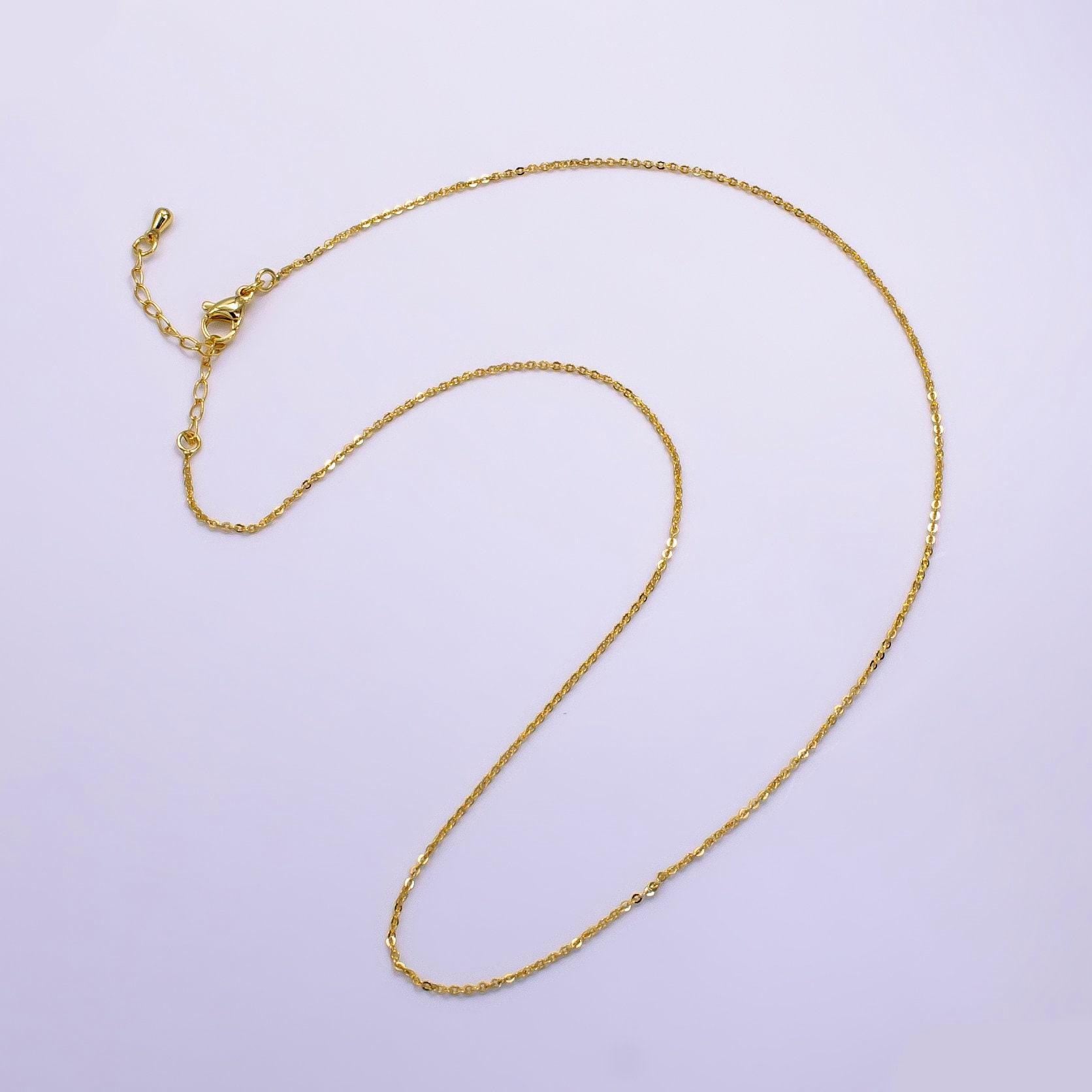 Dainty cable necklace delicate cable link layering chain necklace for minimalist jewelry inspired wa2453