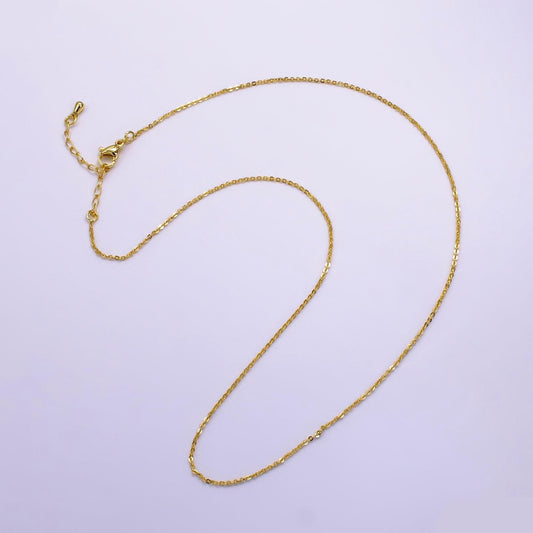 Dainty cable necklace delicate cable link layering chain necklace for minimalist jewelry inspired wa2453