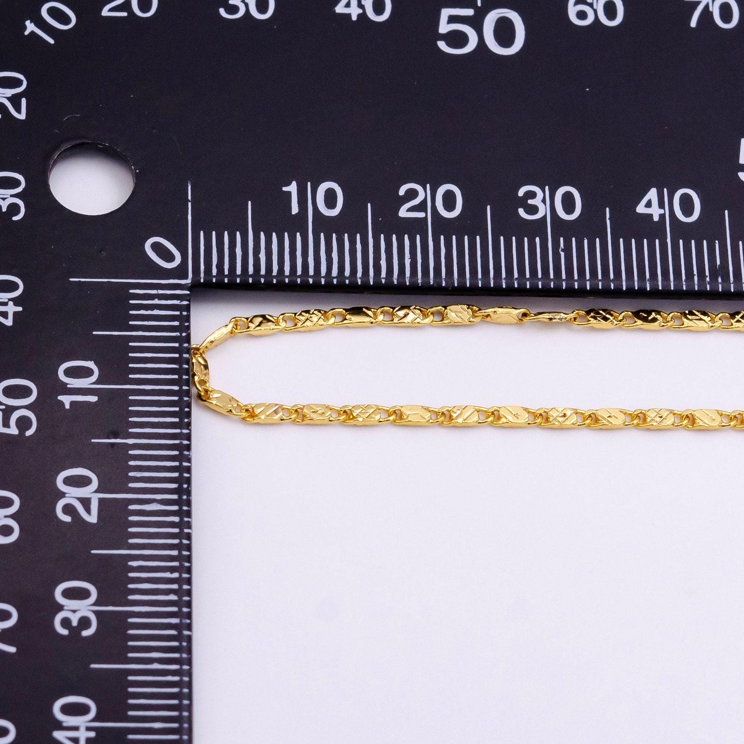 Gold scroll chain necklace, fancy snail chain s curb chain 17.7 inch necklaces for necklace supply wa-2445