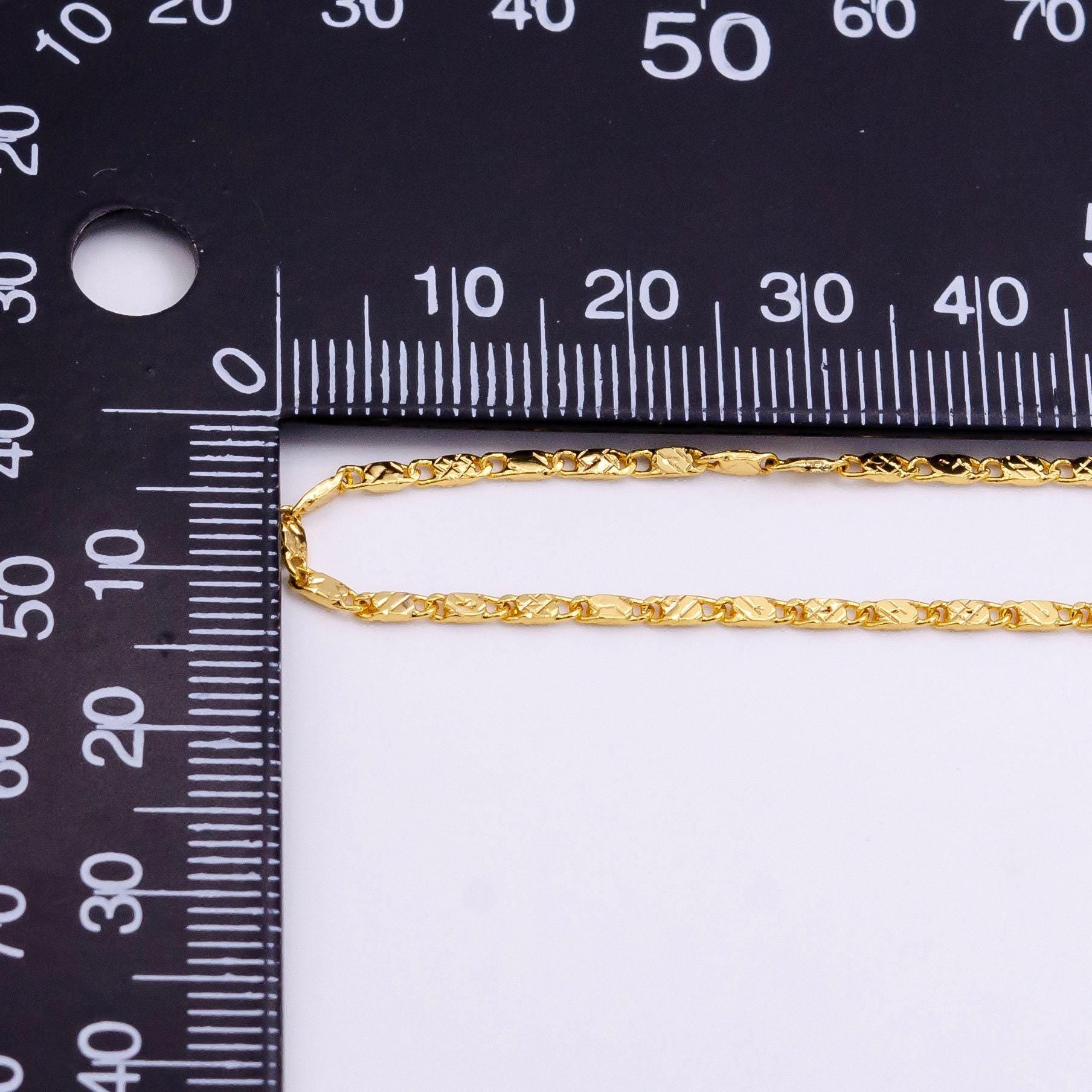 Gold scroll chain necklace, fancy snail chain s curb chain 17.7 inch necklaces for necklace supply wa-2445