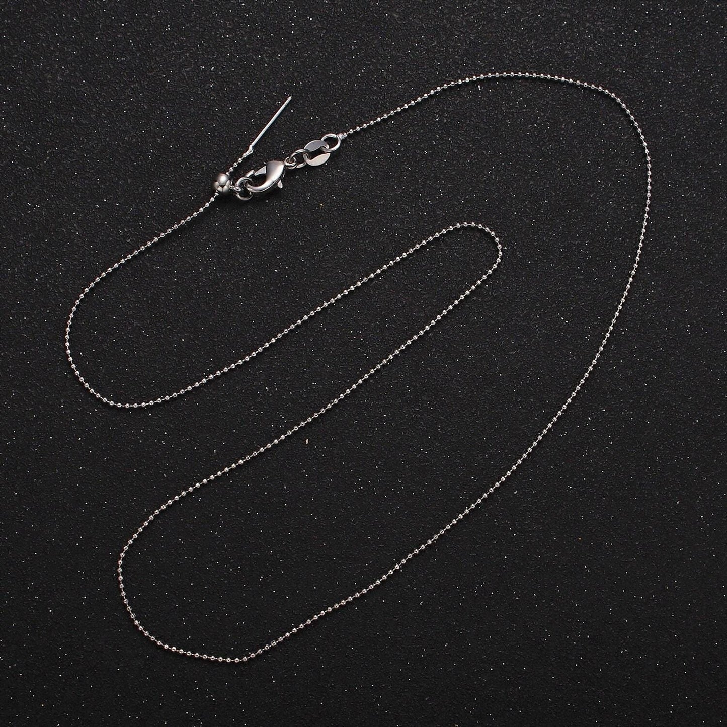 Adjustable ball necklace ready to wear 24k gold filled beaded chain necklace dainty chain for charm necklace jewelry making wa-2426