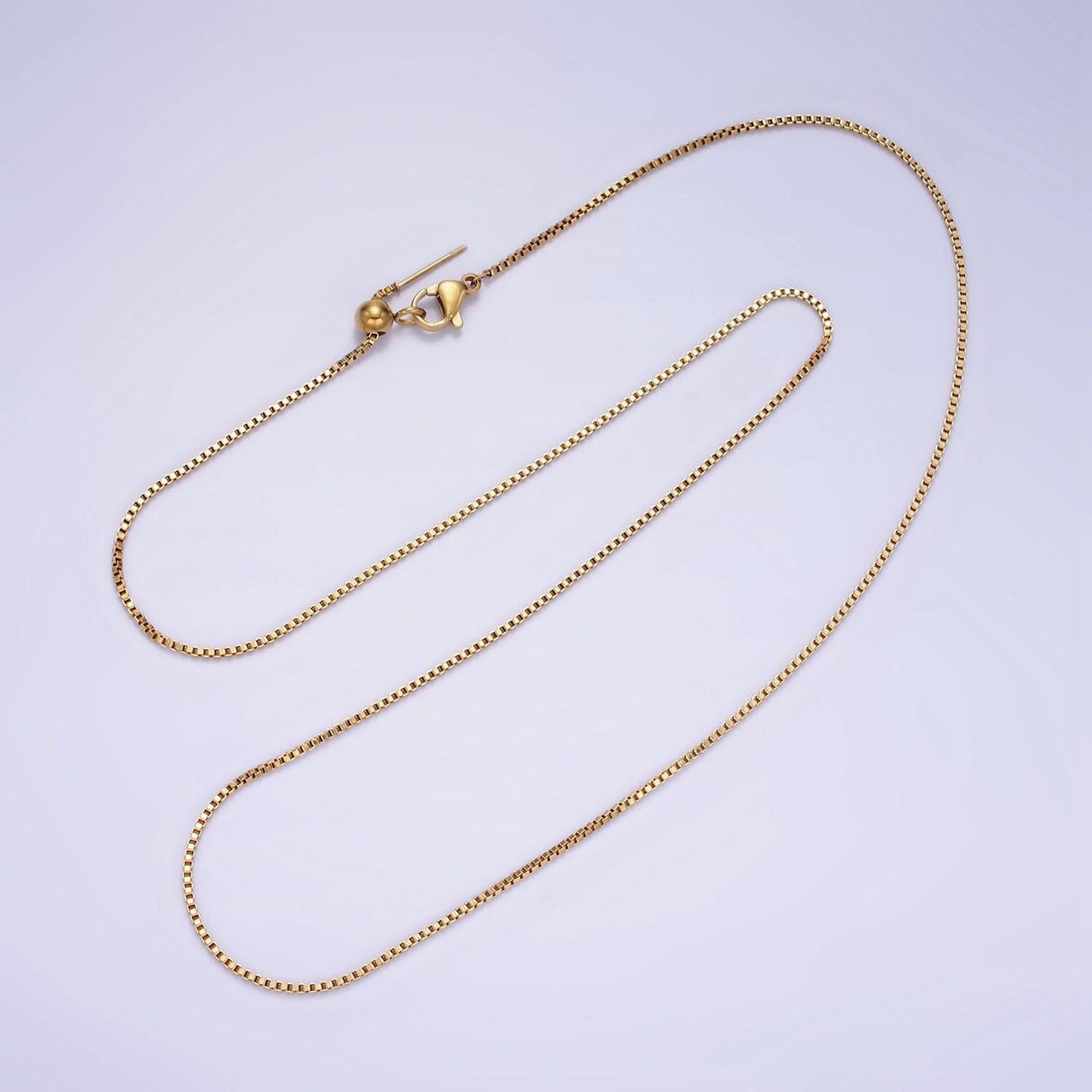 Stainless steel box chain necklace 1.1mm for jewelry making tarnish resistant chain | wa-2422