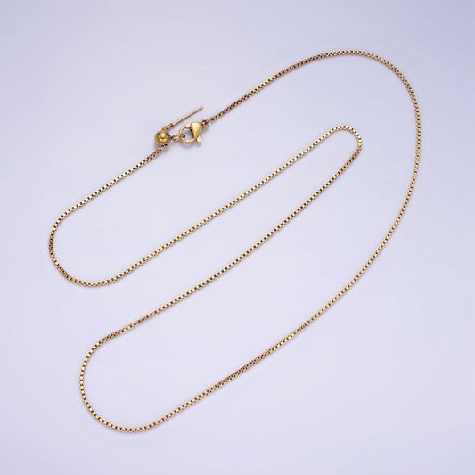 Stainless steel box chain necklace 1.1mm for jewelry making tarnish resistant chain | wa-2422