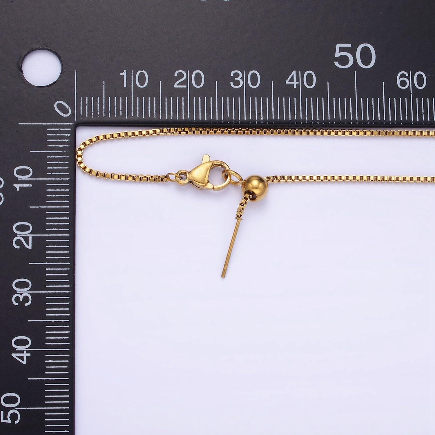 Stainless steel box chain necklace 1.1mm for jewelry making tarnish resistant chain | wa-2422