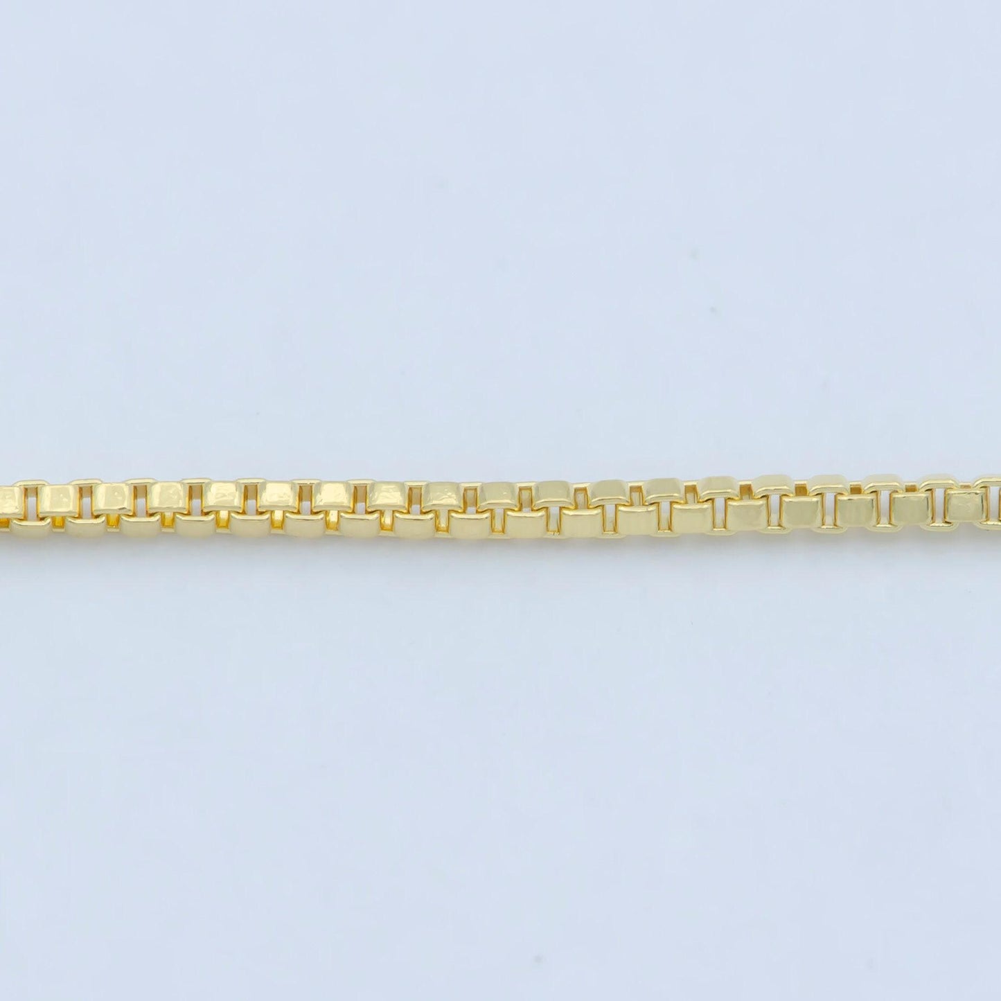 1pc 17.5'' ready to wear gold square box chain necklace, layering dainty box chain jewelry making with pendant charm supplies,wa-242