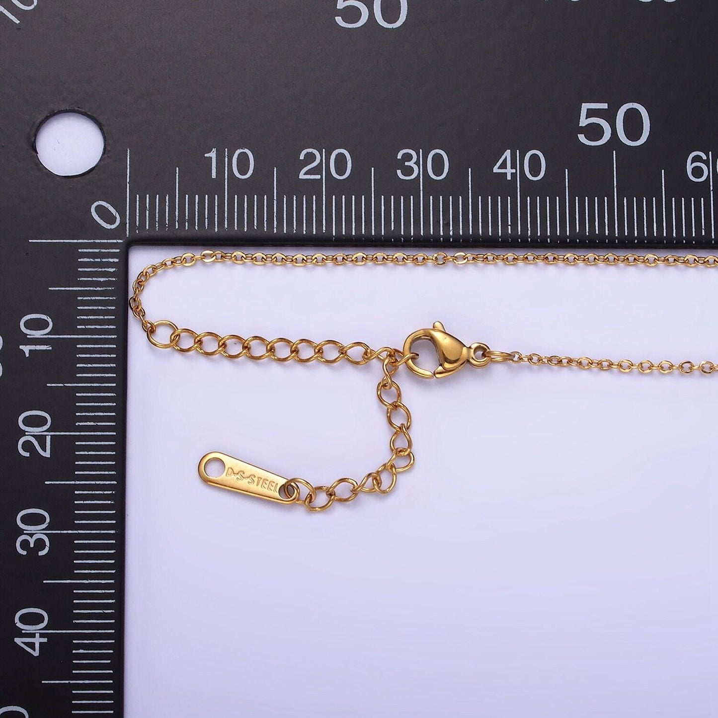 Stainless steel 1mm cable 16 inch choker necklace w. extender | wa-2418