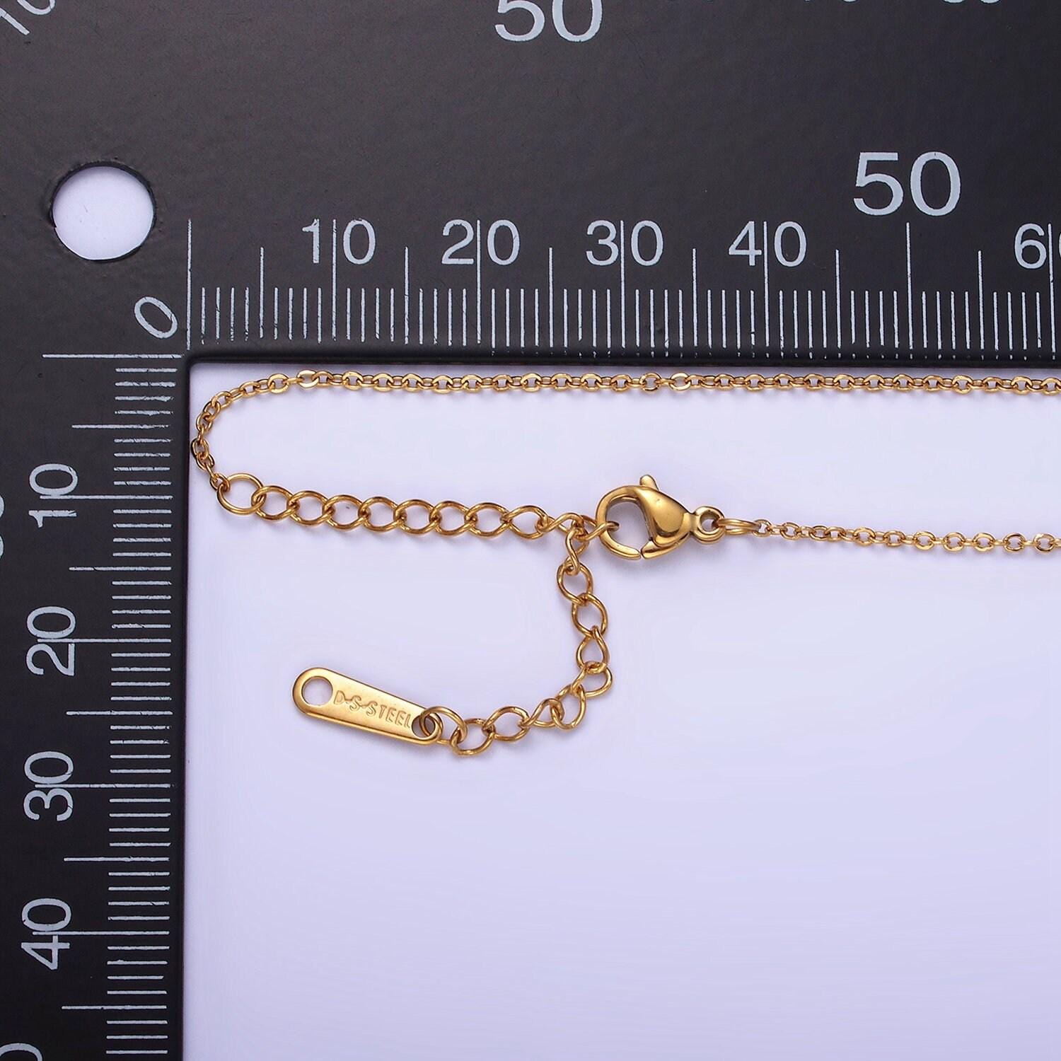 Stainless steel 1mm cable 16 inch choker necklace w. extender | wa-2418
