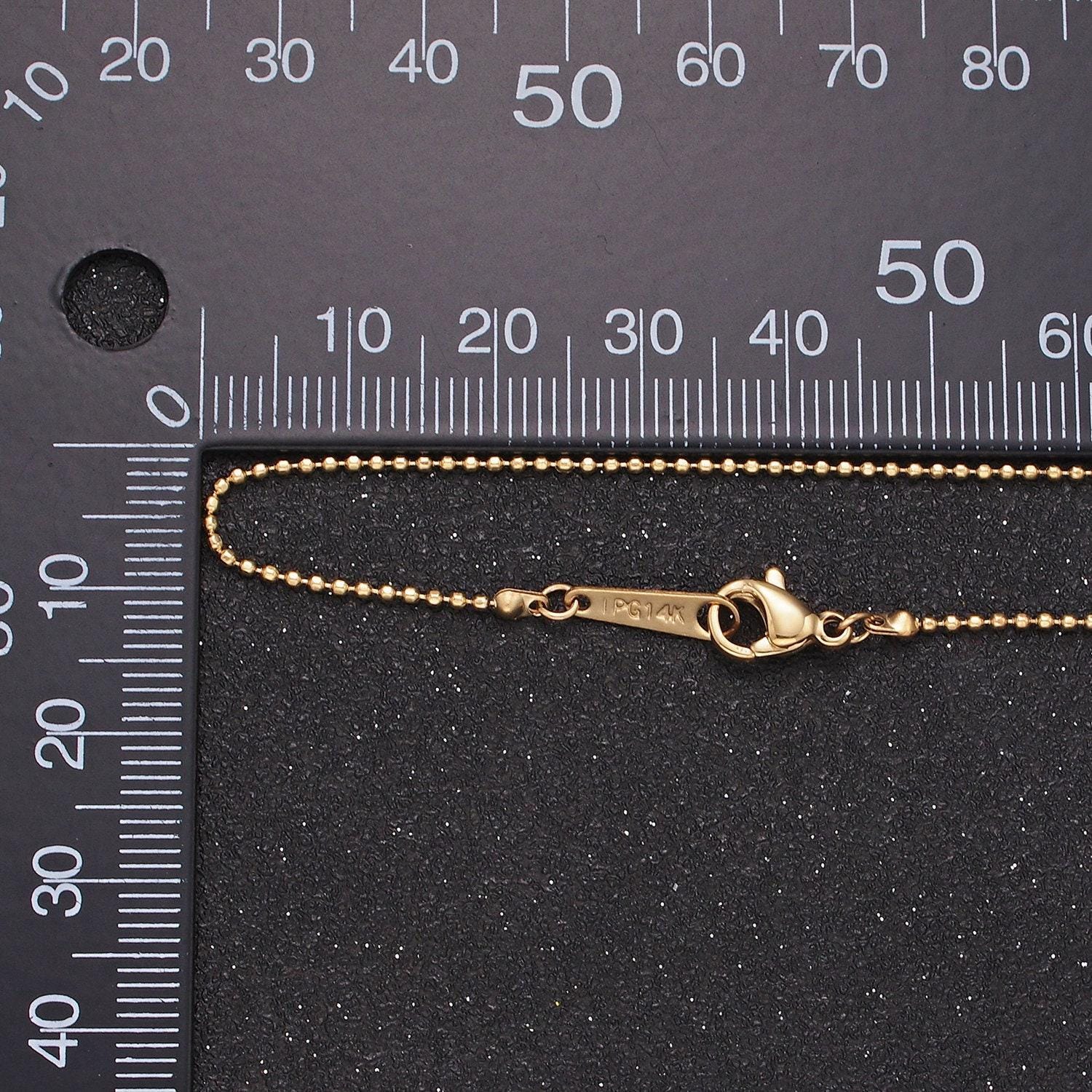 Stainless steel 1mm bead 21 inch layering necklace | wa-2416