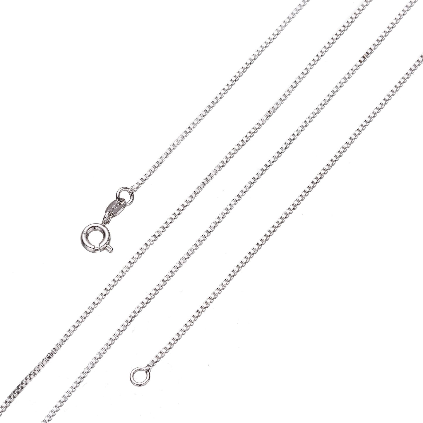 1pc 17.5'' ready to use white gold dainty beaded ball necklace chain, ball layering link, for pendant charm necklace, wa-241