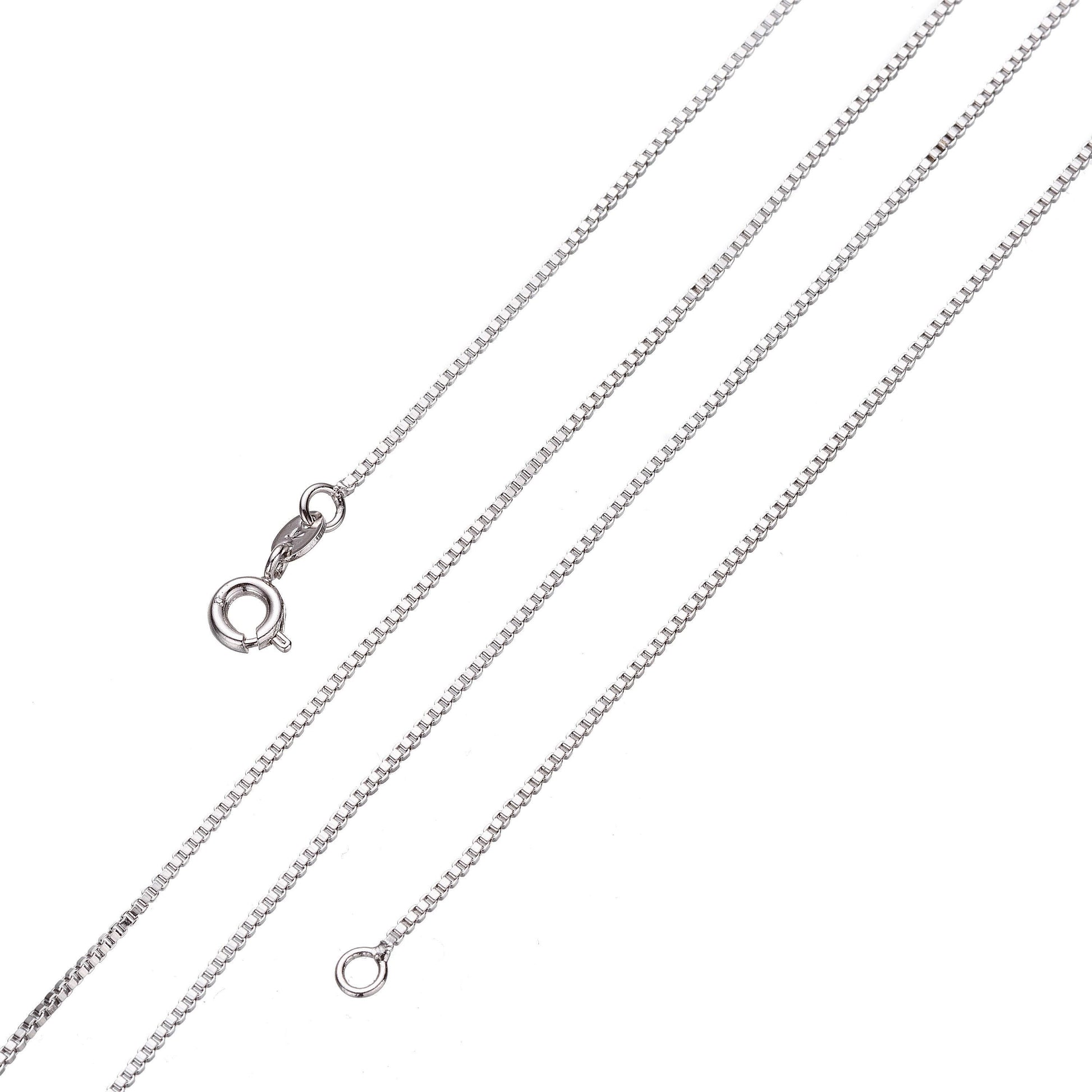1pc 17.5'' ready to use white gold dainty beaded ball necklace chain, ball layering link, for pendant charm necklace, wa-241