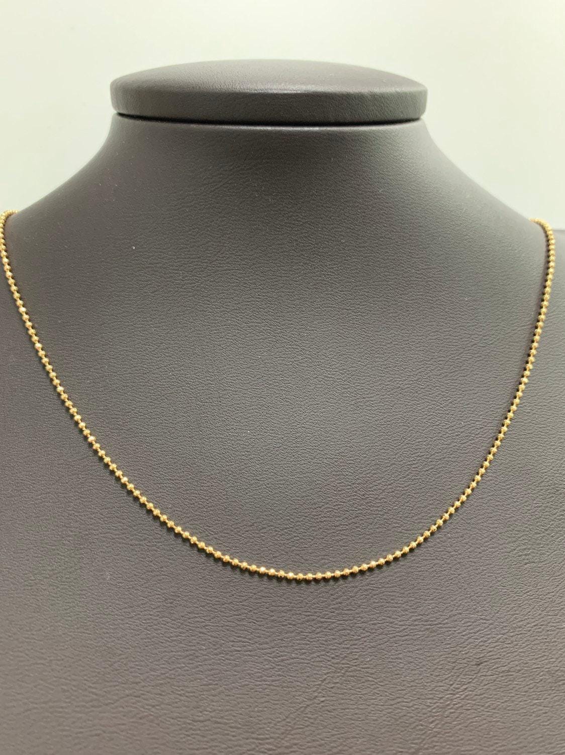 1pc 17.5'' ready to use gold bead necklace chain, layering beaded chain, dainty beaded necklace, for chain necklace, wa-234
