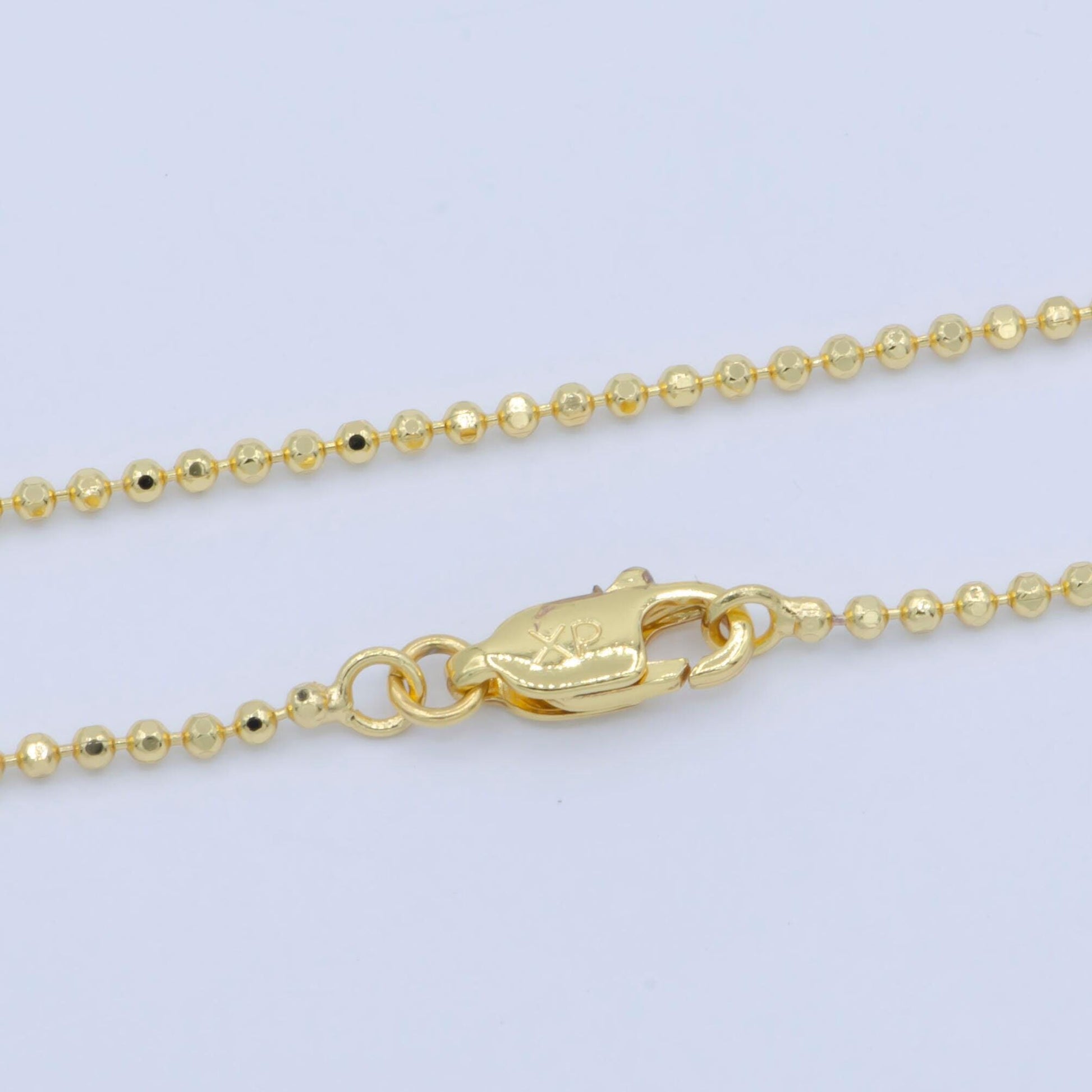 1pc 17.5'' ready to use gold bead necklace chain, layering beaded chain, dainty beaded necklace, for chain necklace, wa-234