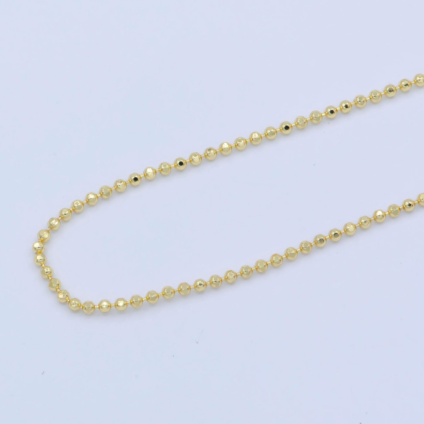 1pc 17.5'' ready to use gold bead necklace chain, layering beaded chain, dainty beaded necklace, for chain necklace, wa-234