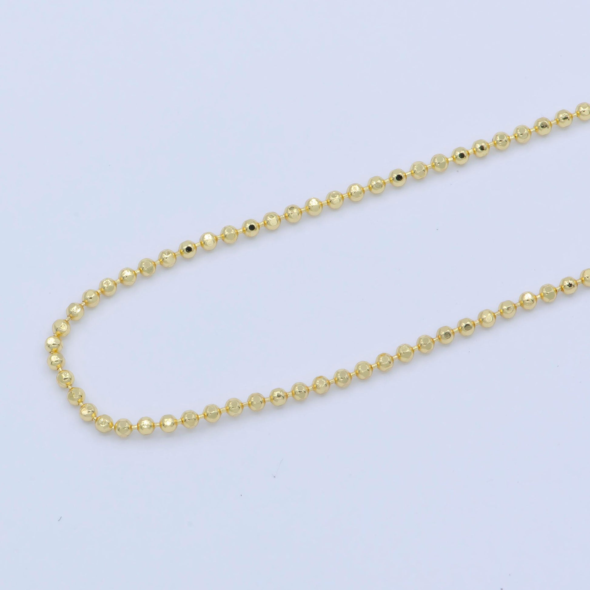 1pc 17.5'' ready to use gold bead necklace chain, layering beaded chain, dainty beaded necklace, for chain necklace, wa-234