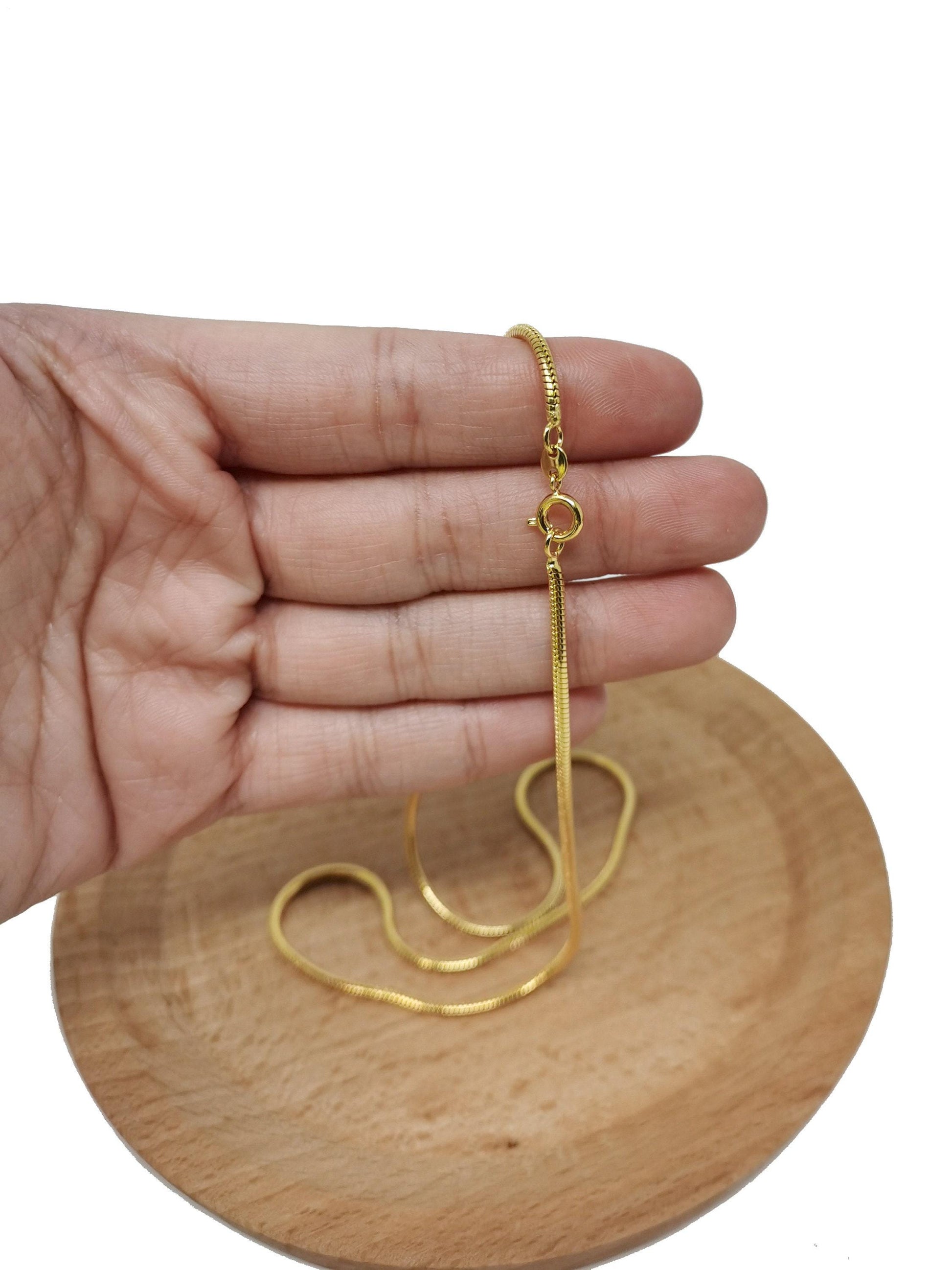 1pc 21.2'' ready to use gold cocoon necklace chain, layer snake chain dainty necklace, for pendant charm necklace making, wa-230