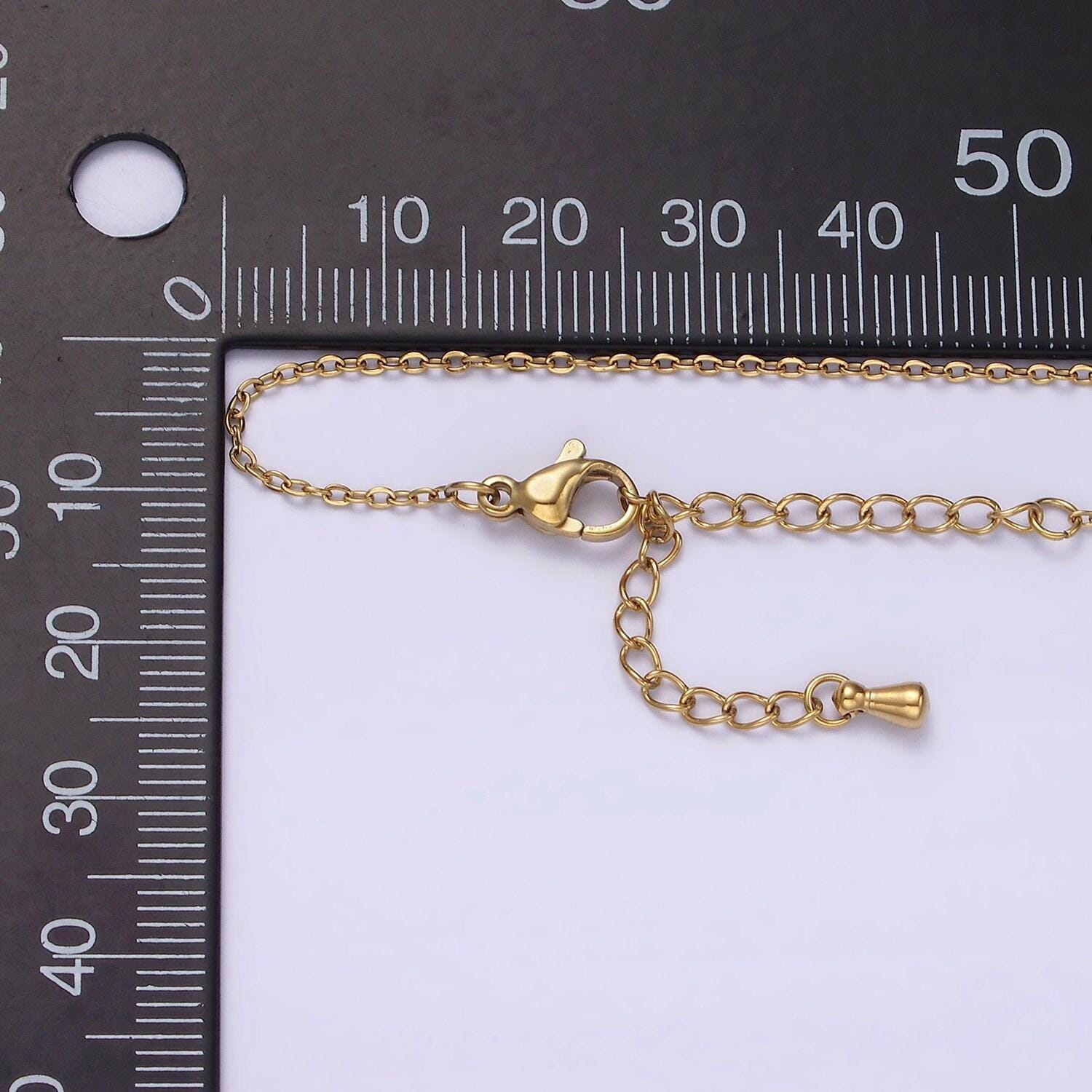 Stainless steel 1.3mm cable chain 18 inch layering minimalist necklace w. extender | wa-2275